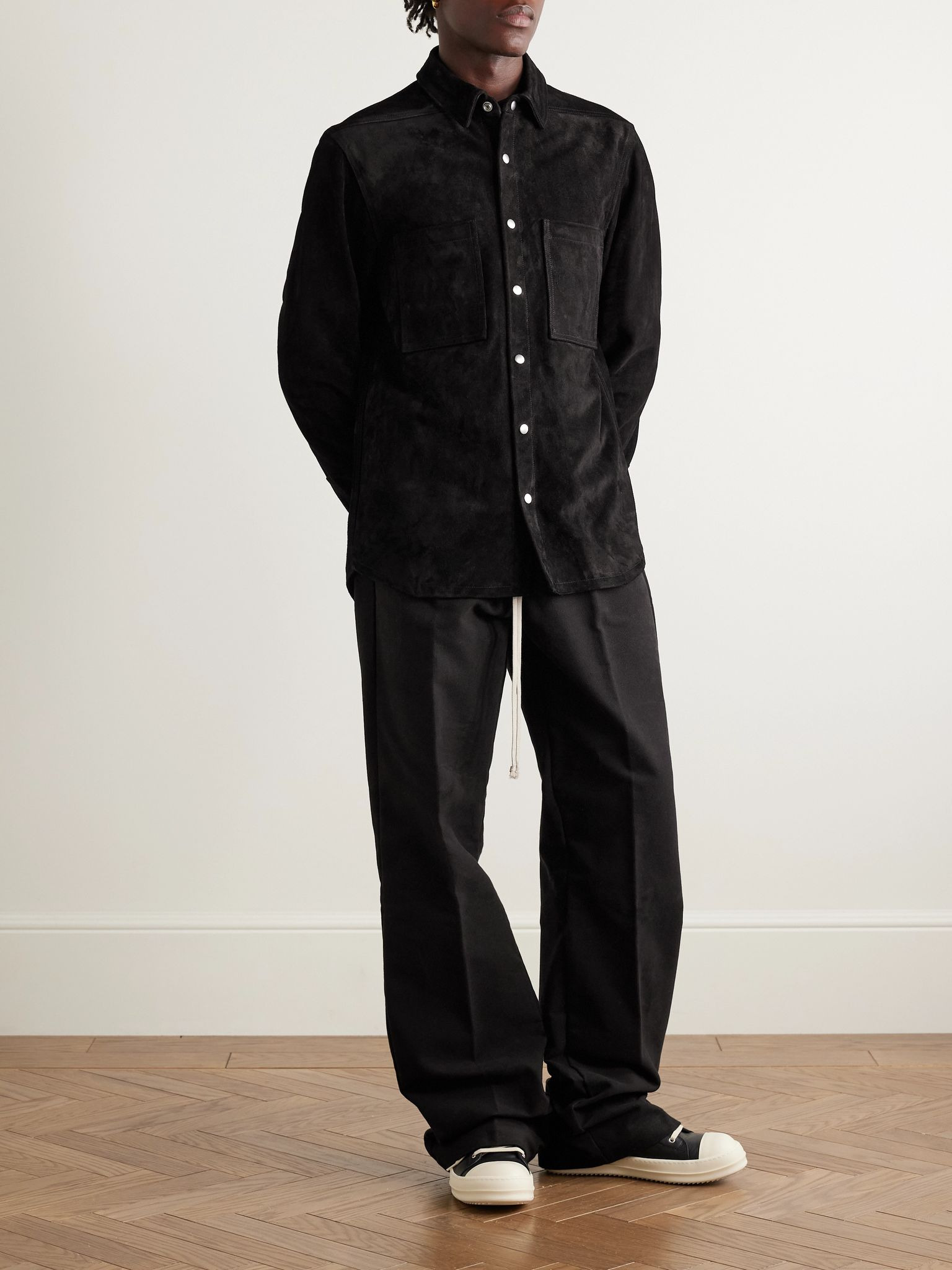 Suede Overshirt Black - 2