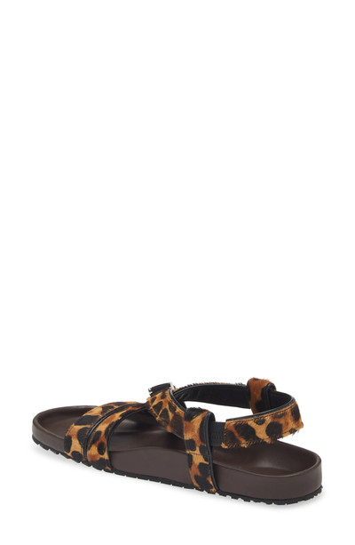 WALES BONNER Leopard Genuine Calf Hair Sandal outlook