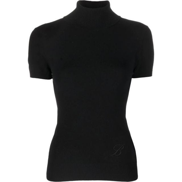 Blumarine Black Cutout Blouse