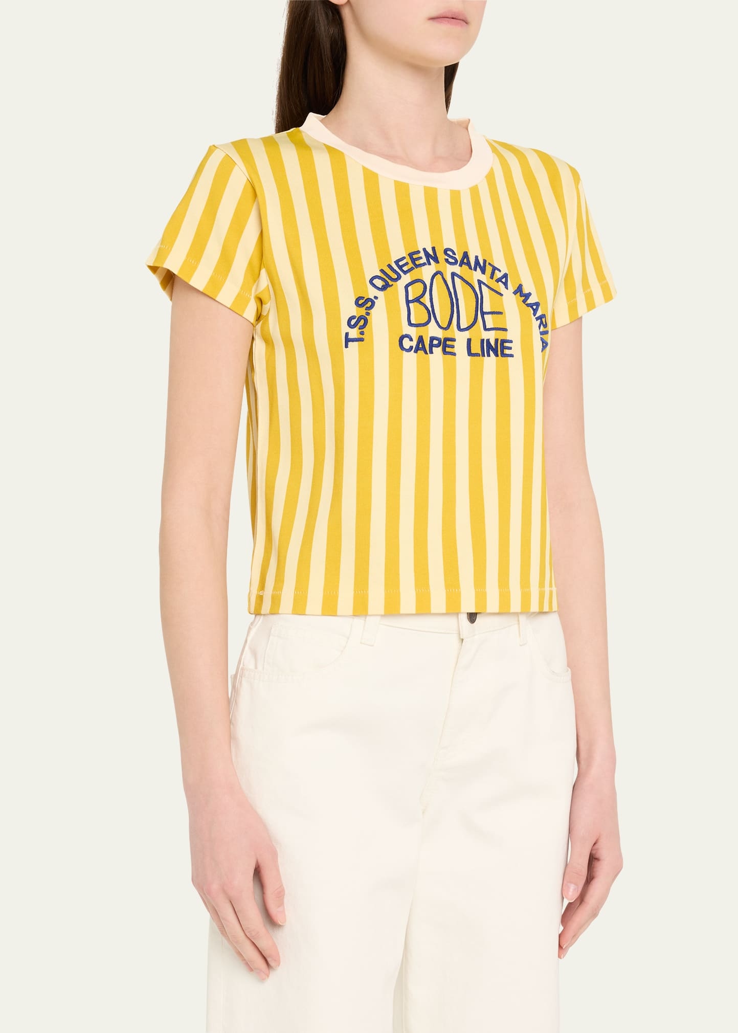Medalist Stripe Embroidered Tee - 4