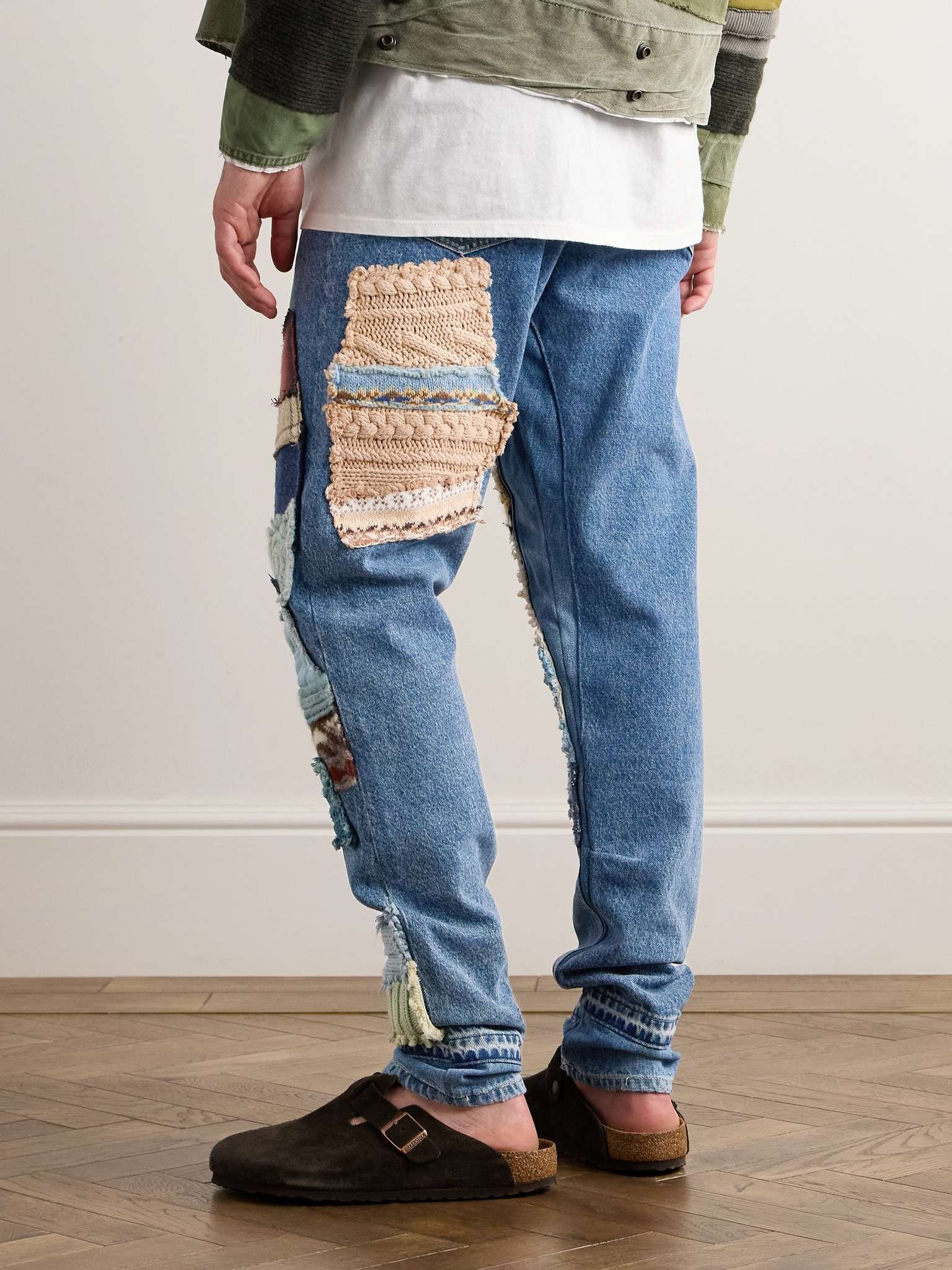 Straight-Leg Patchwork Jeans - 4