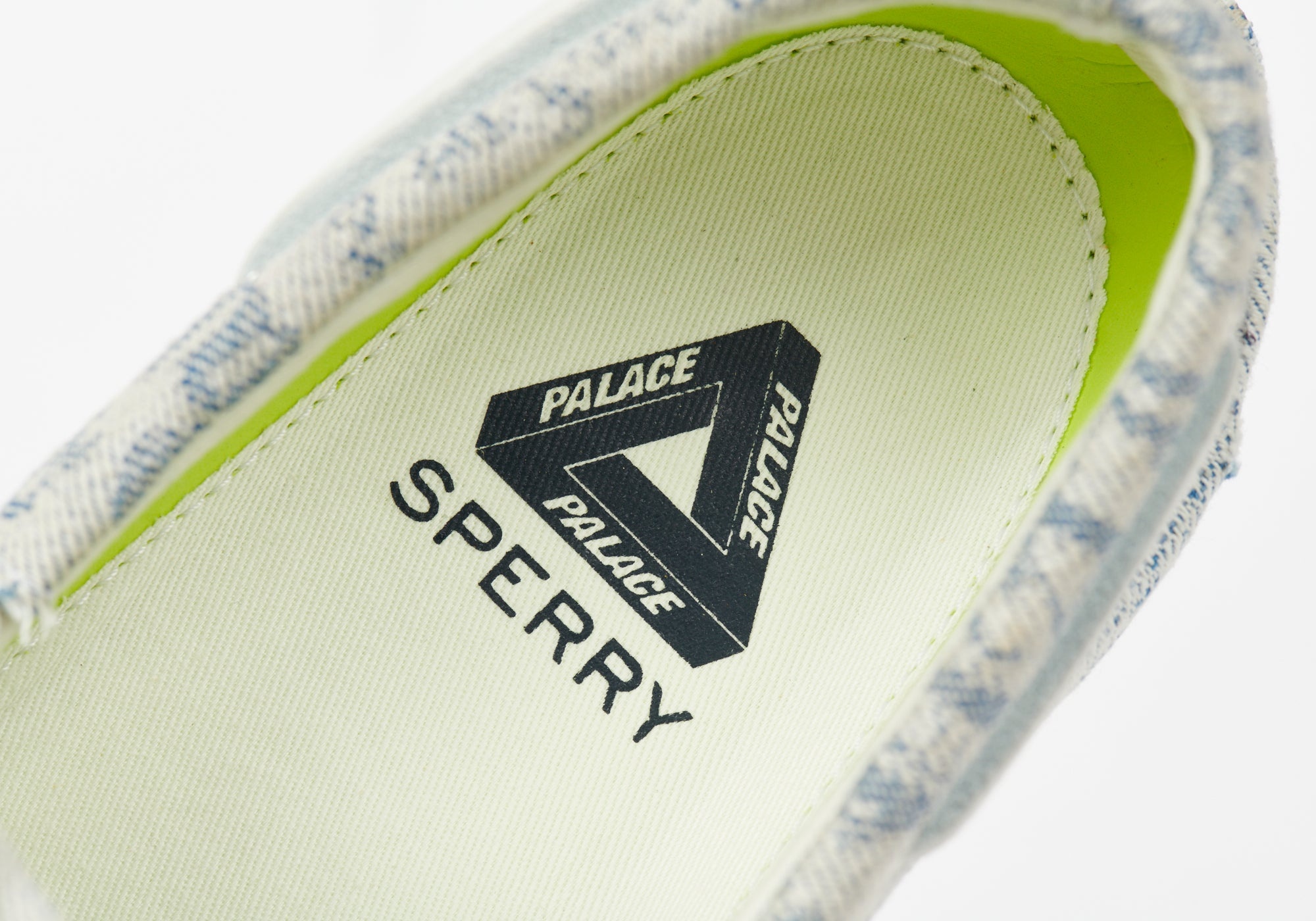 PALACE SPERRY CLOUD AUTHENTIC ORIGINAL 3 EYE DENIM BOATSHOE WHITE - 6