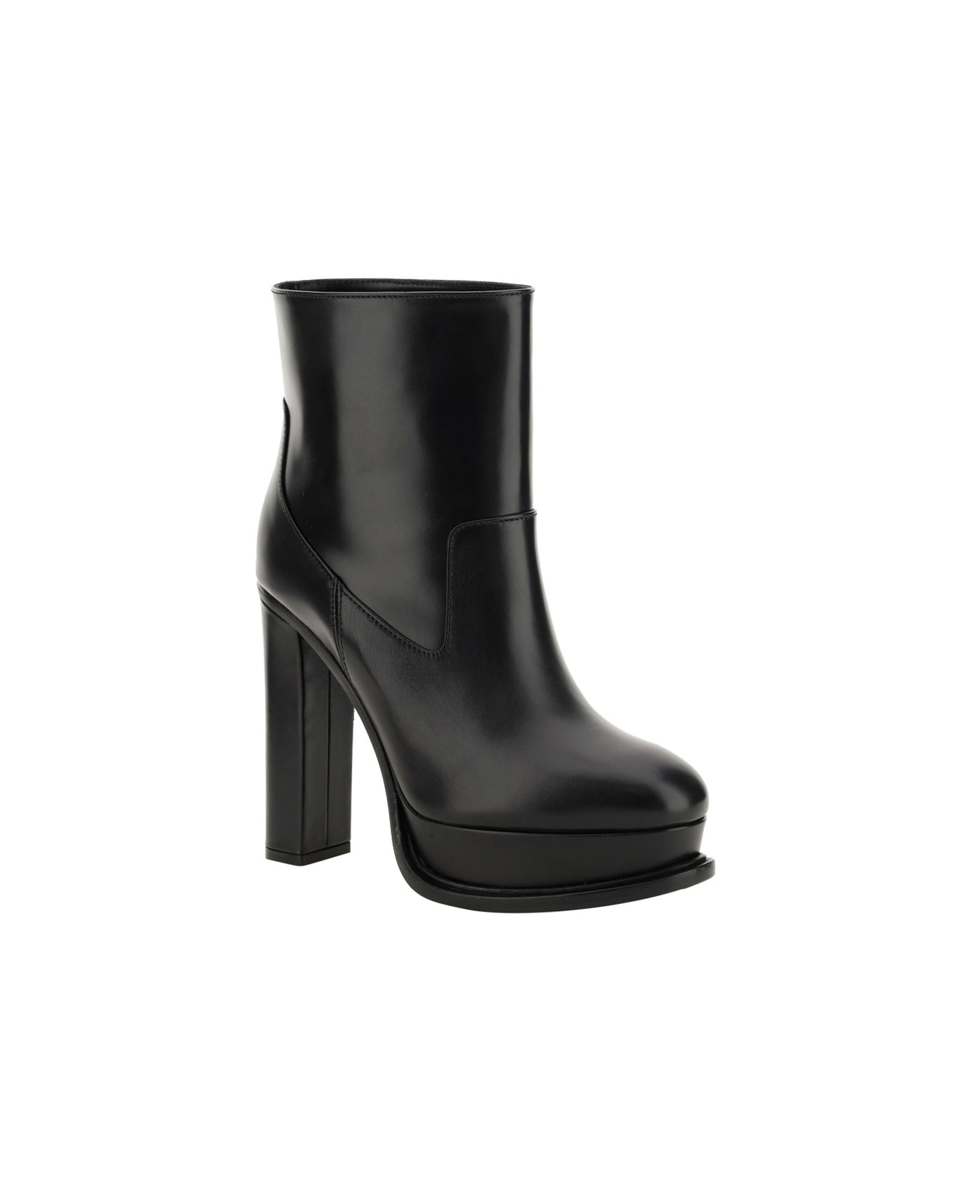 Block Heel Ankle Boots - 2