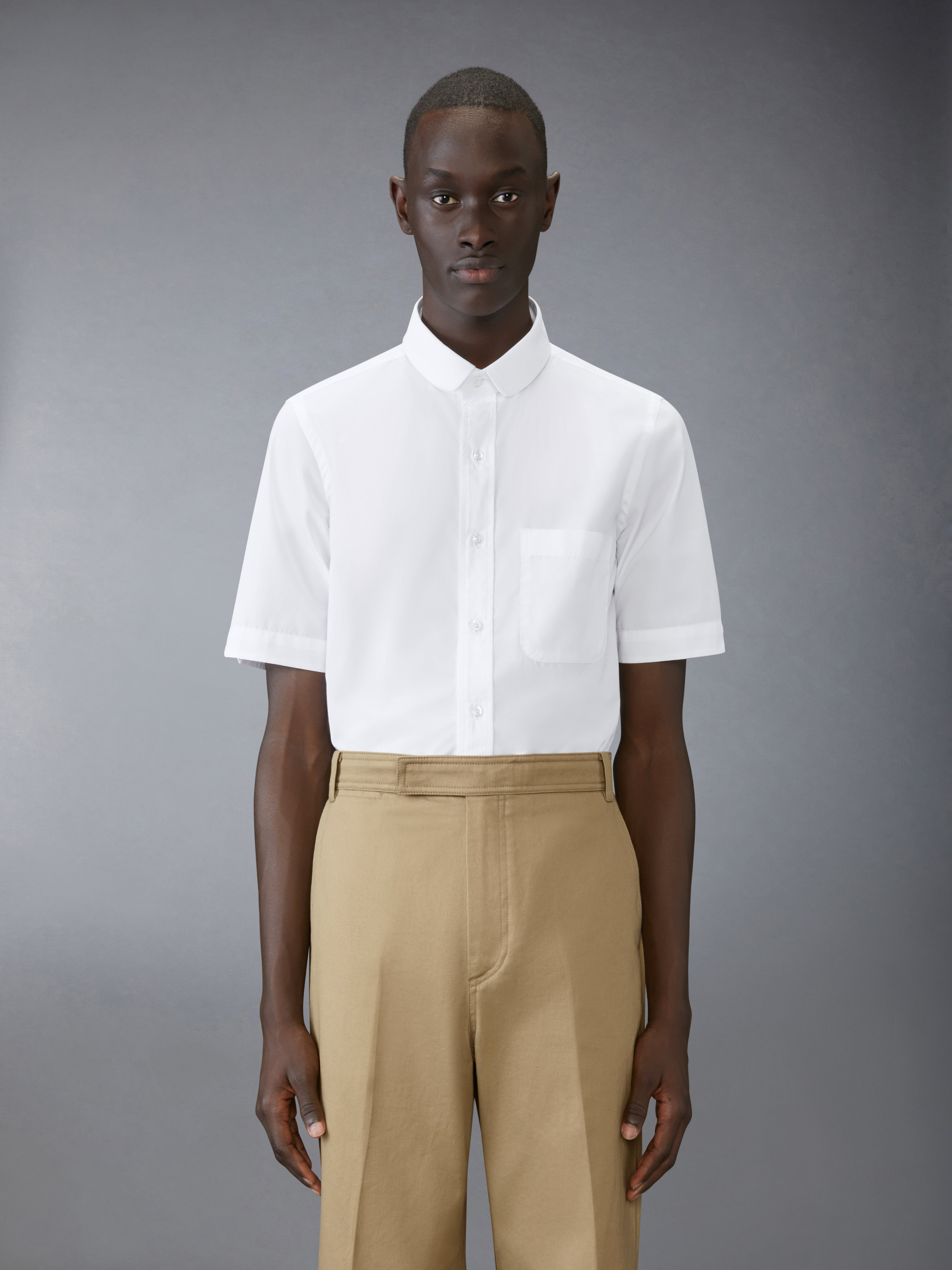 Poplin Round Hem Shirt - 2