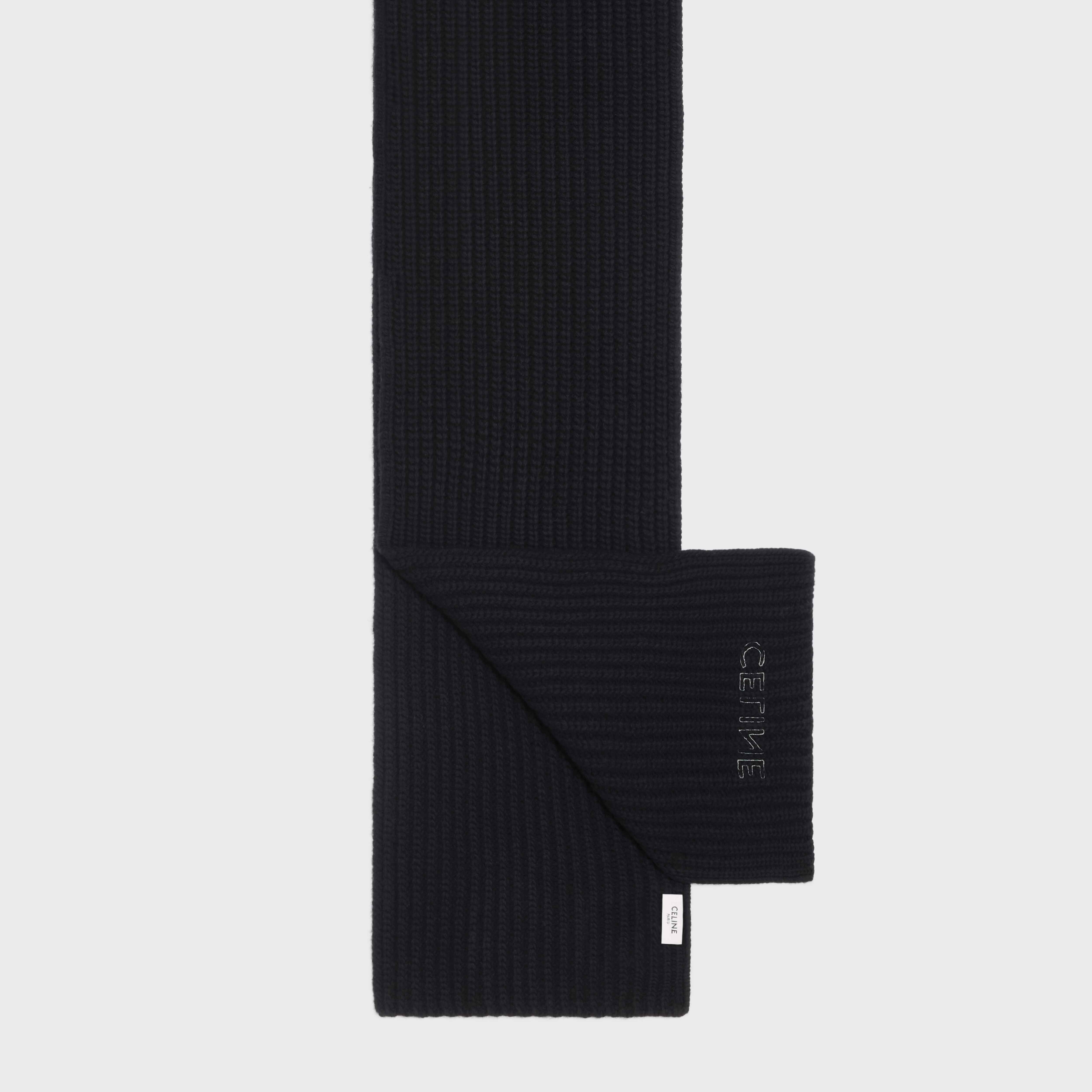 CELINE SCARF IN RIBBED WOOL - 3