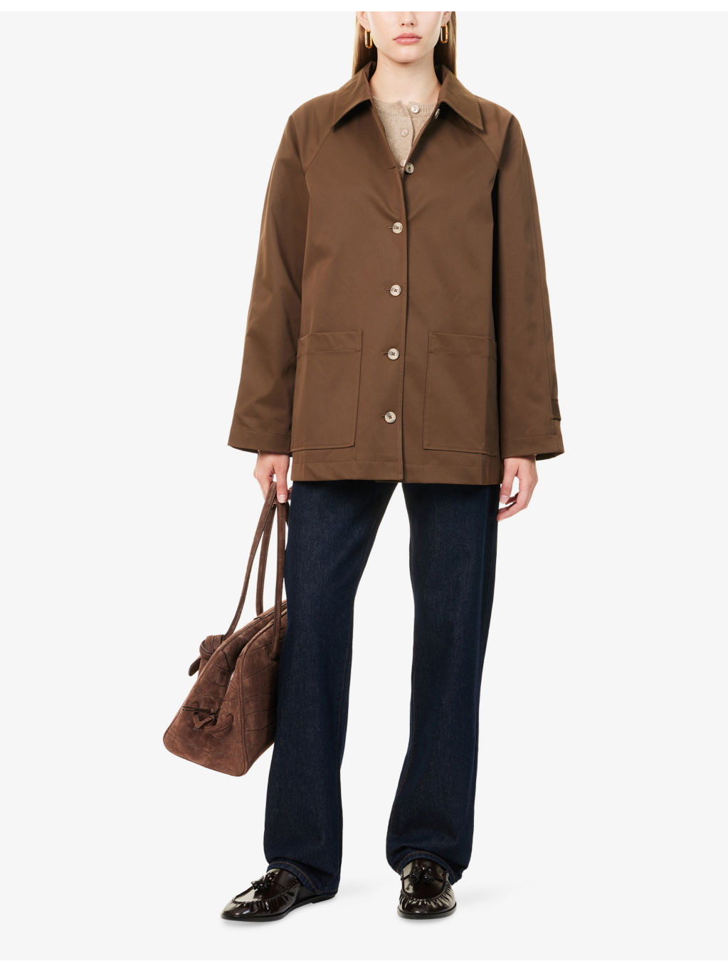 Fisher Oversized Woven Trench Coat - 2