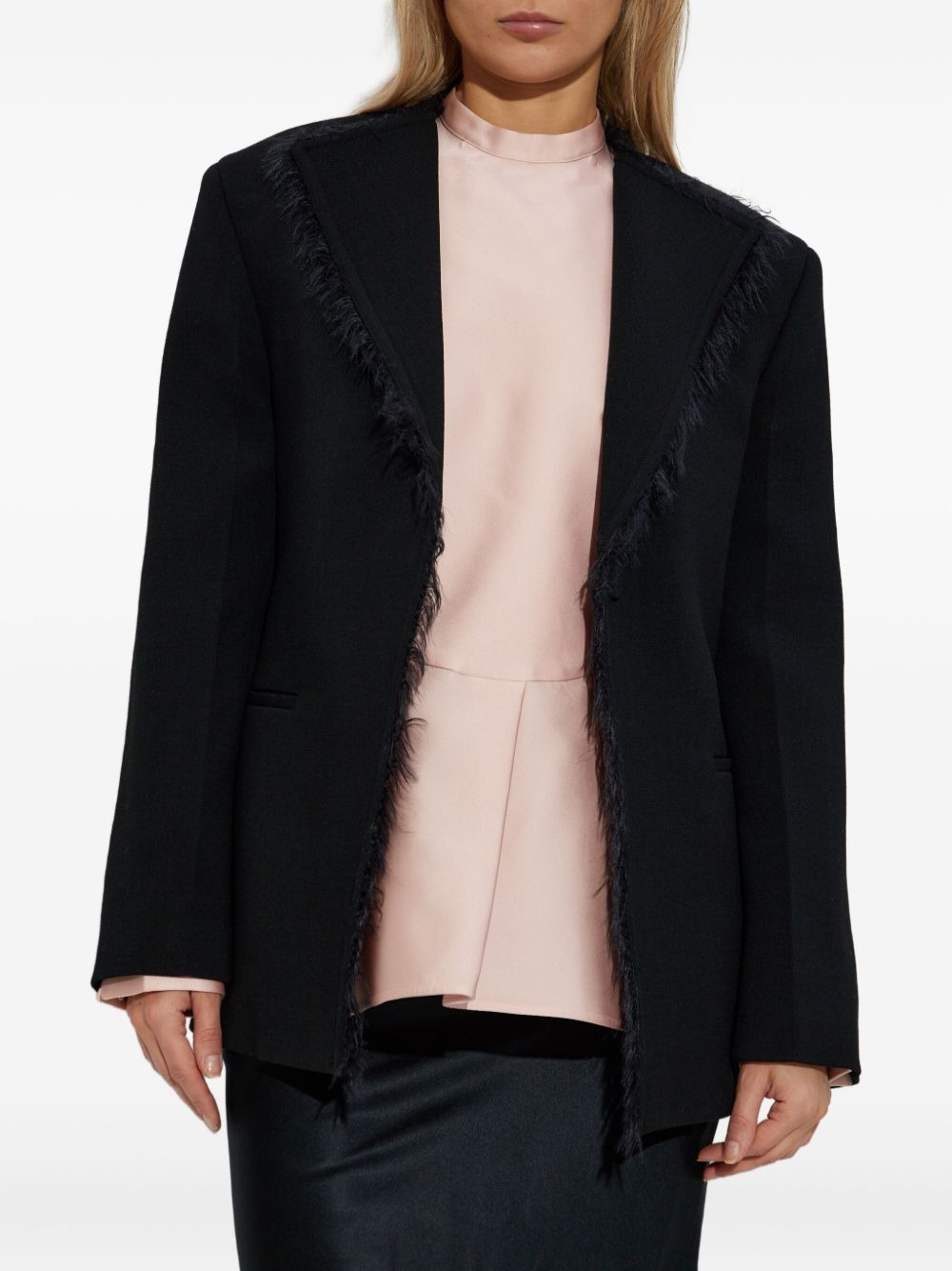 fringed lapel jacket - 3