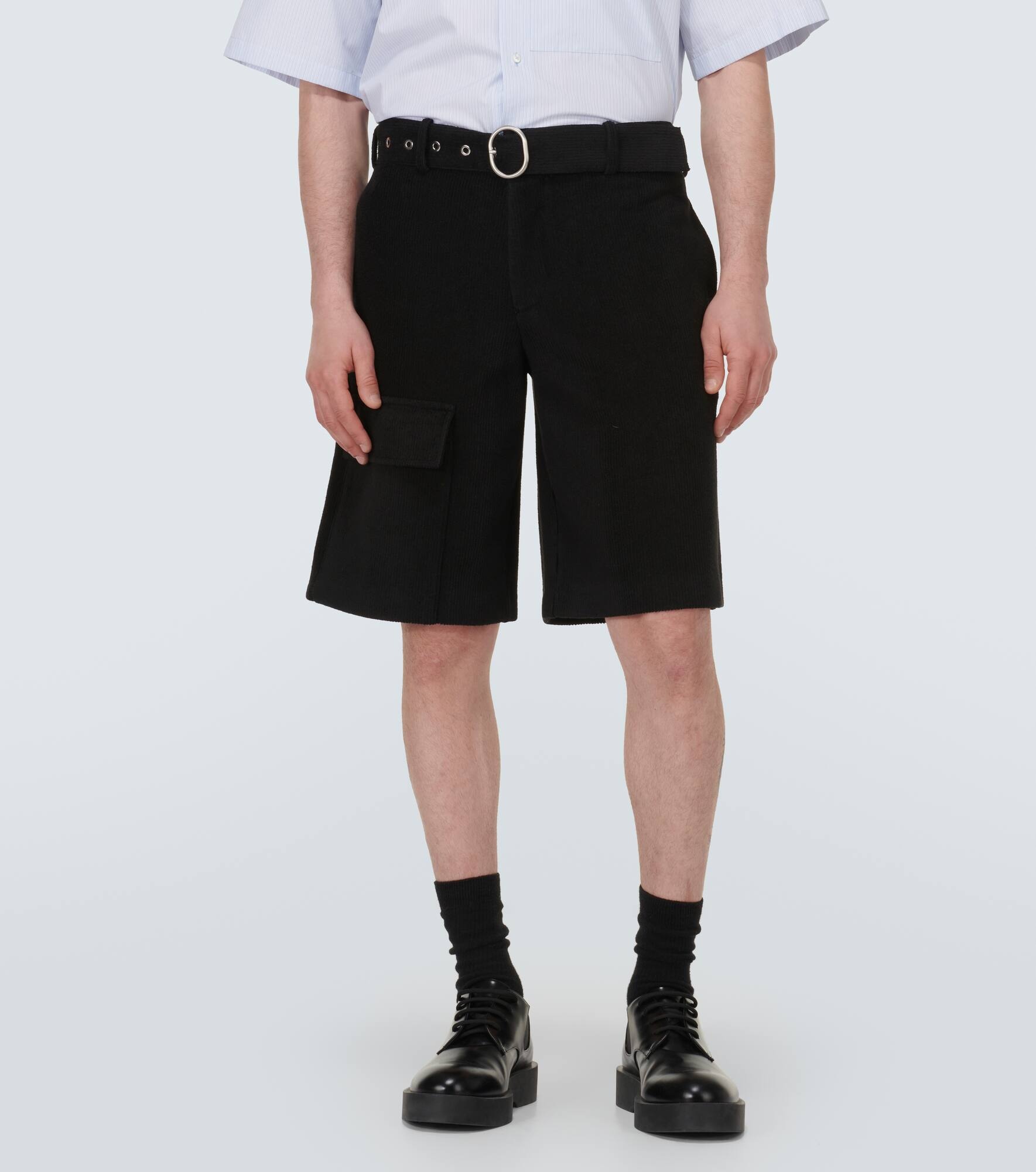 Crochet low-rise cotton-blend shorts - 3