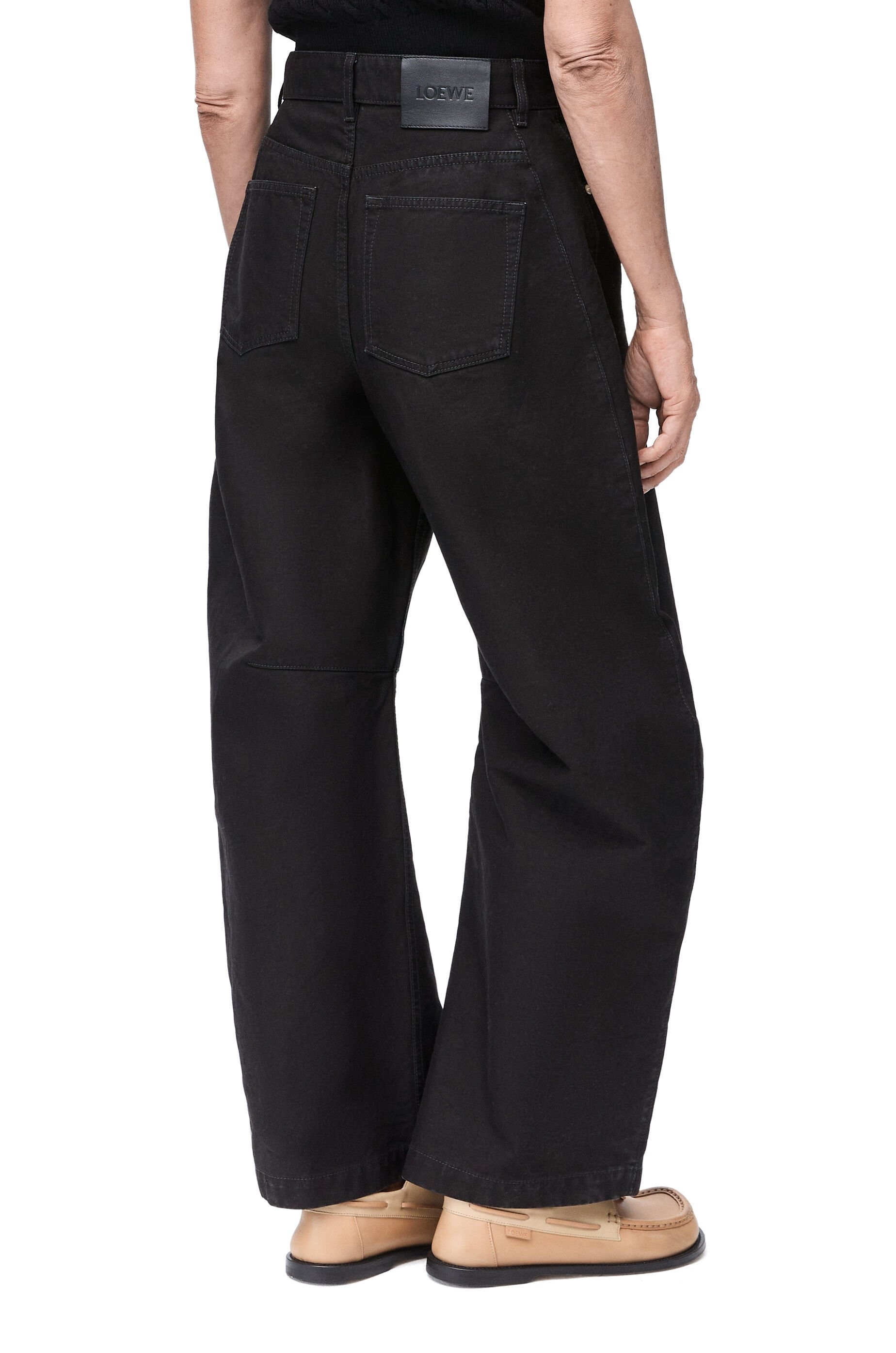 Barrel trousers in cotton - 4