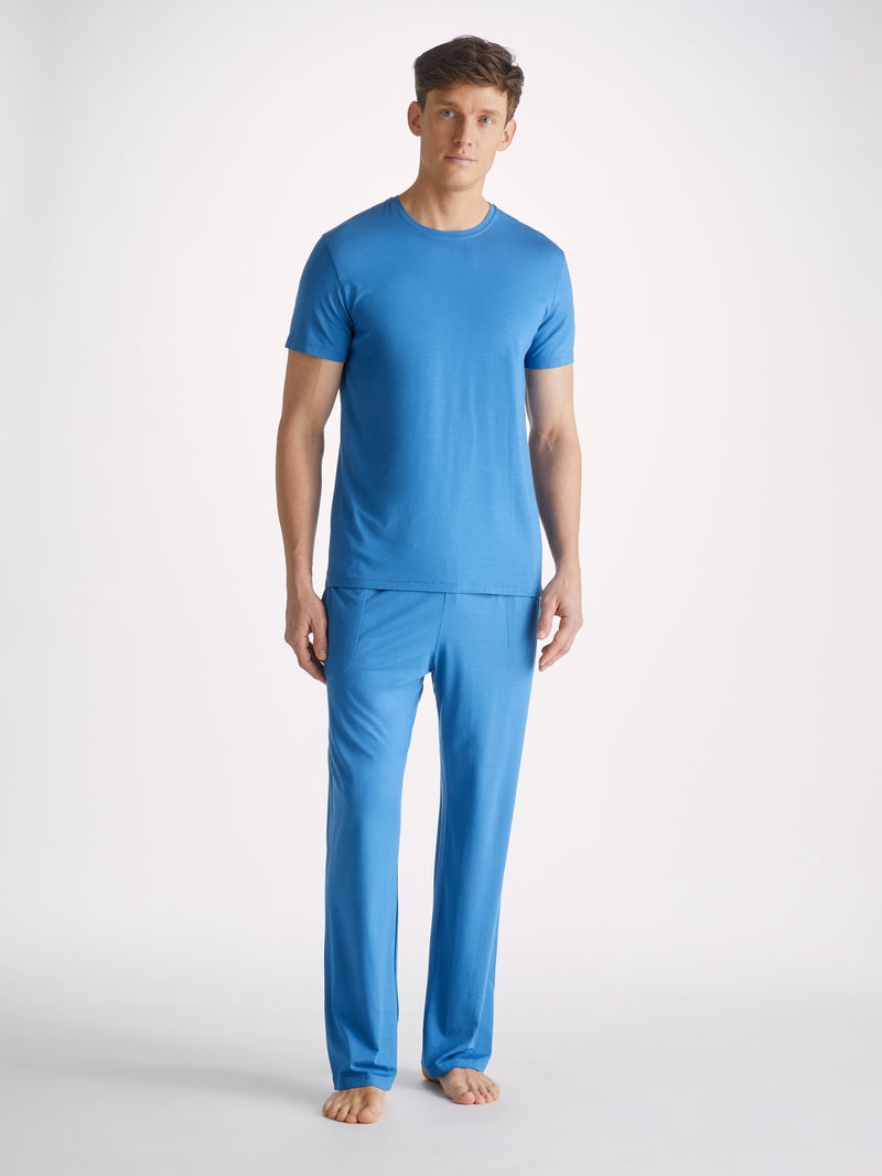 Men's Lounge Trousers Basel Micro Modal Stretch Ocean - 3