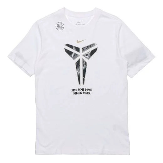 Nike logo Printing Round Neck Pullover Casual Short Sleeve White CD1327-100 - 1