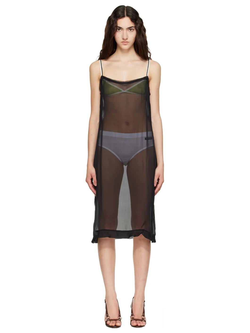 Black Enos Midi Dress - 1