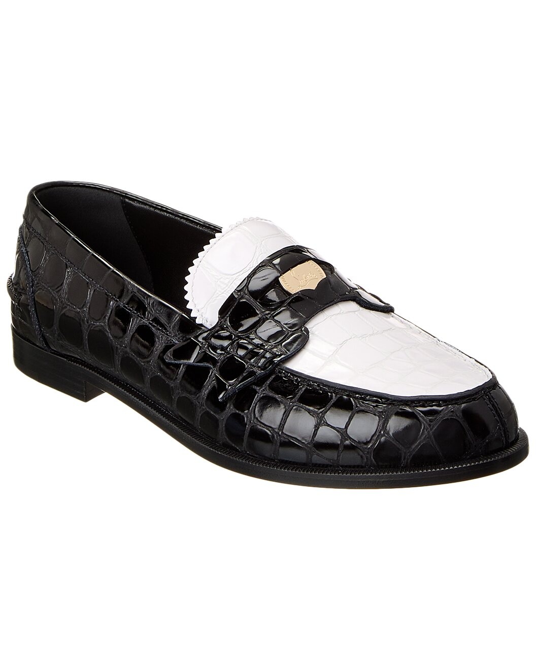 Christian Louboutin Penny Alligator-Embossed Leather Loafer - 1