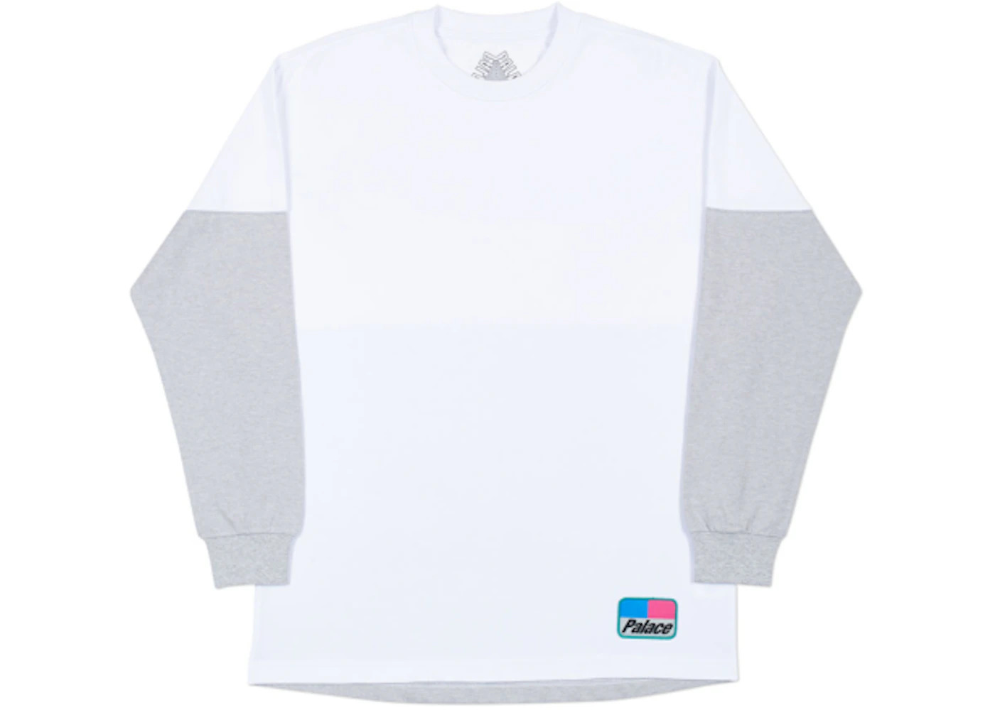 Palace Splitter Longsleeve White/Grey Marl - 1