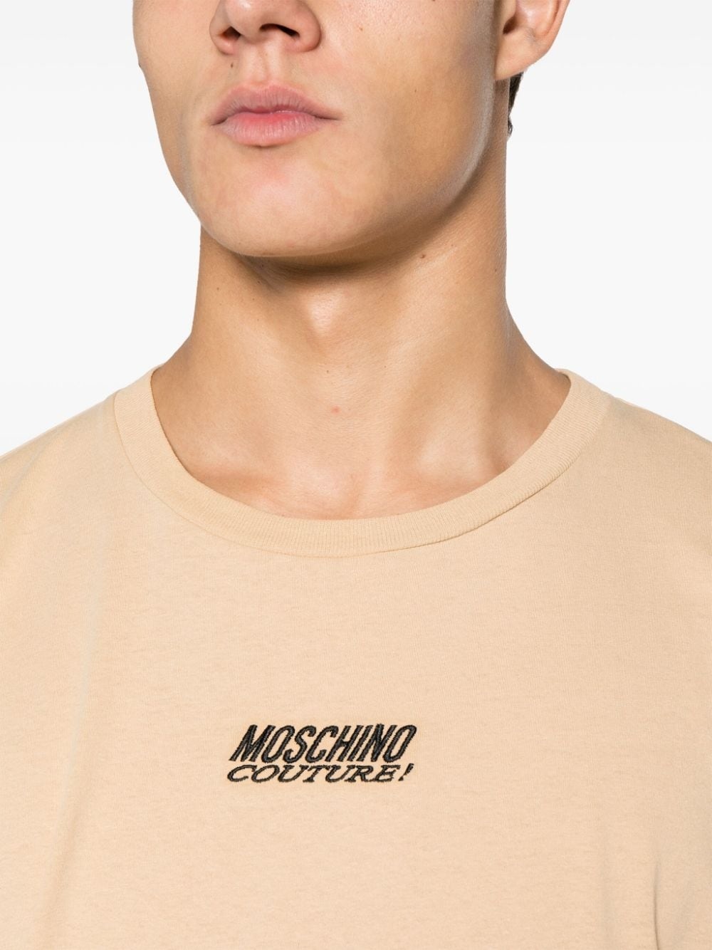 logo-embroidered cotton T-shirt - 5