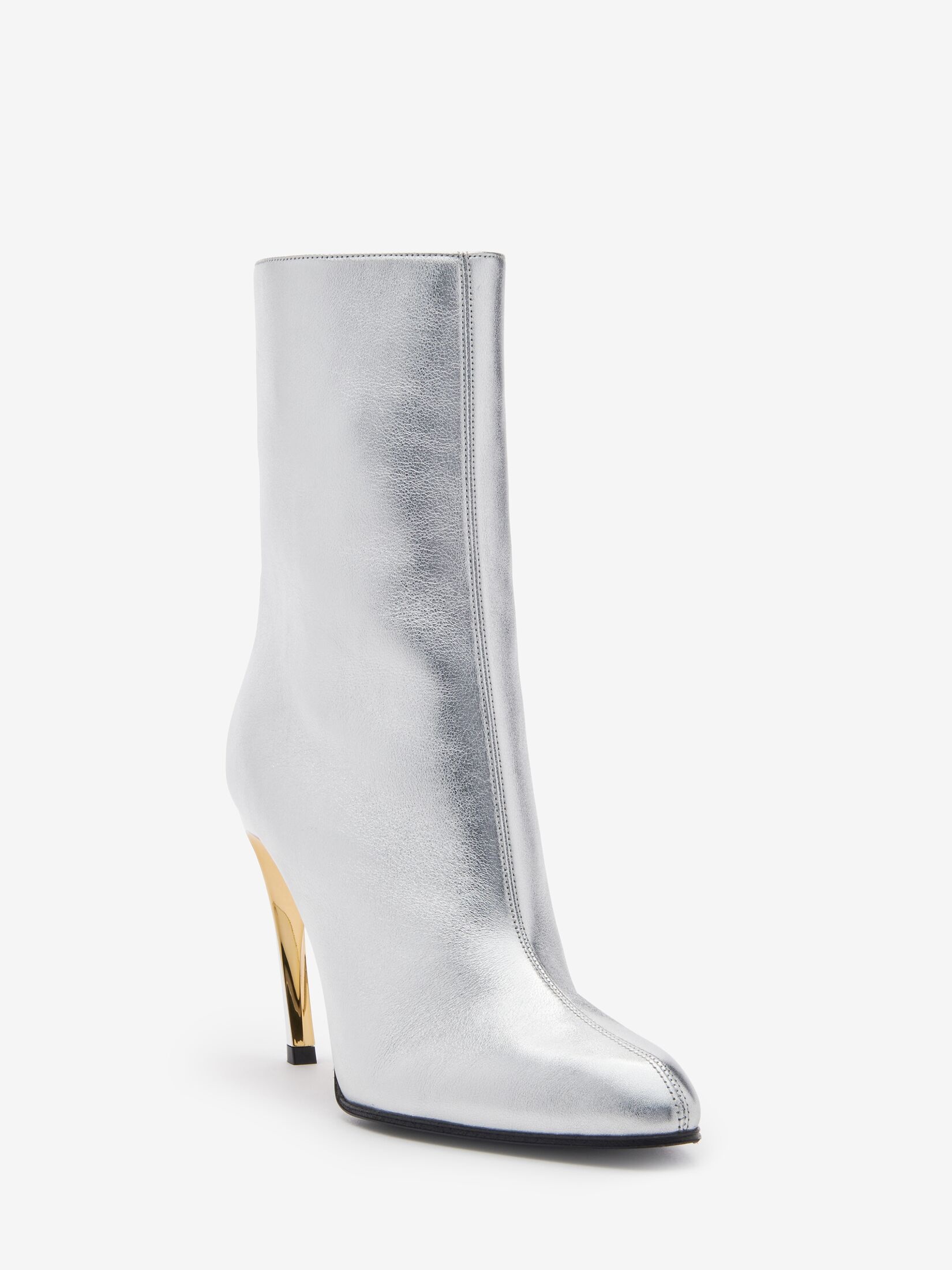 Women's Armadillo Ankle Boot in Silver/gold - 4