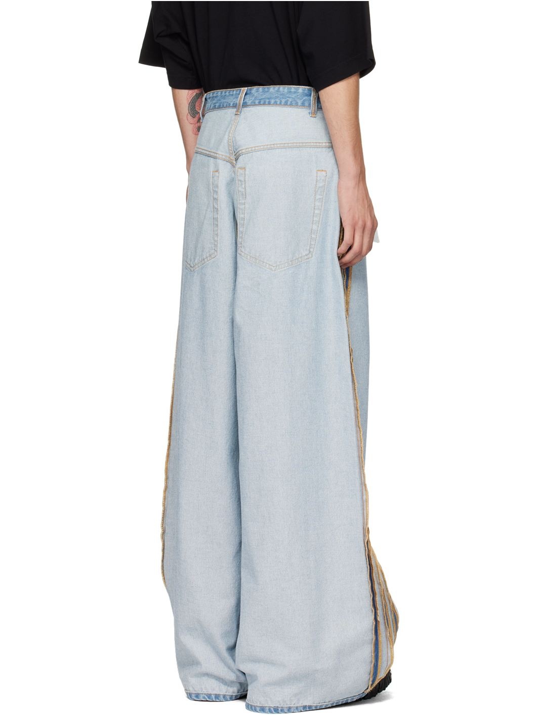 Blue Inside Out Big Shape Jeans - 3