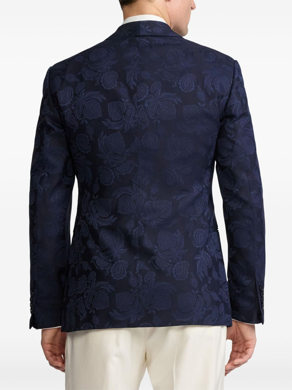 floral-jacquard blazer - 5