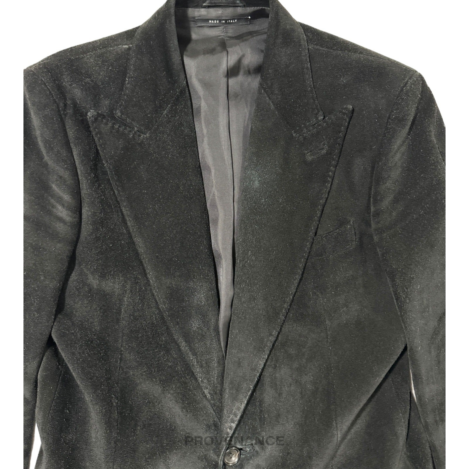Gucci Heavy Suede Peak Lapel Coat Tom Ford - Black 46 36 - 3