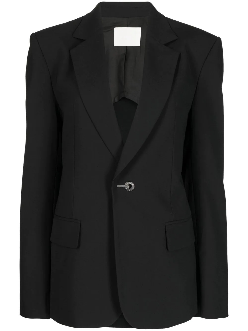 belted single-breasted blazer - 1