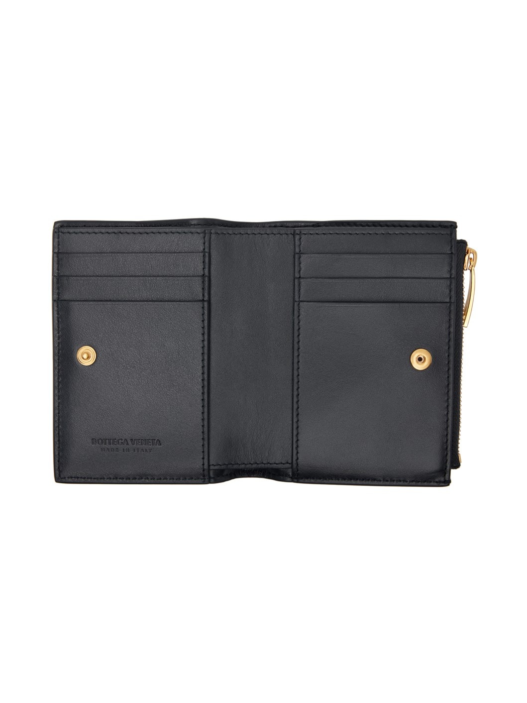Navy Small Bi-Fold Zip Wallet - 3