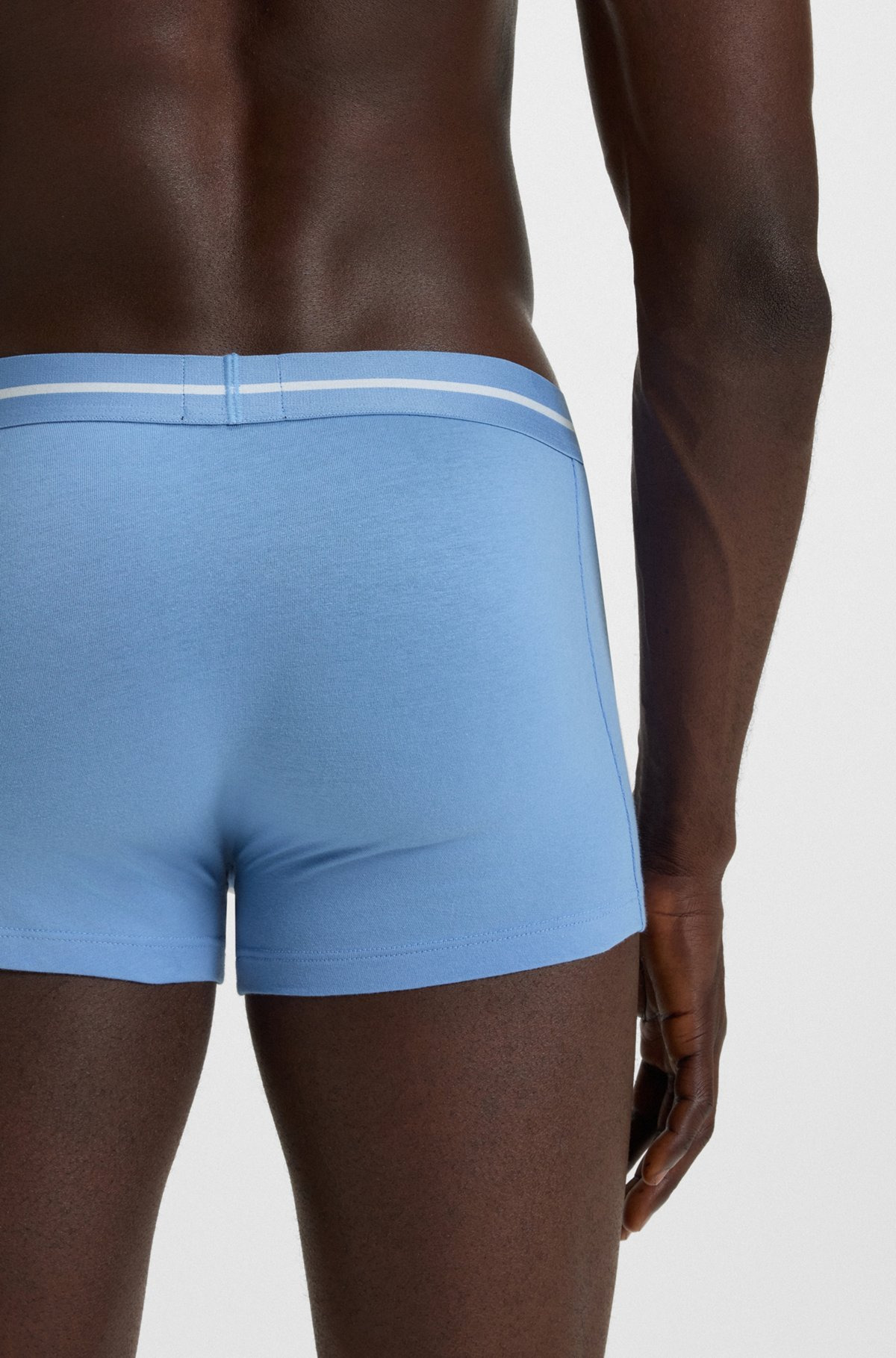 THREE-PACK OF STRETCH-COTTON TRUNKS WITH LOGO WAISTBANDS - 5