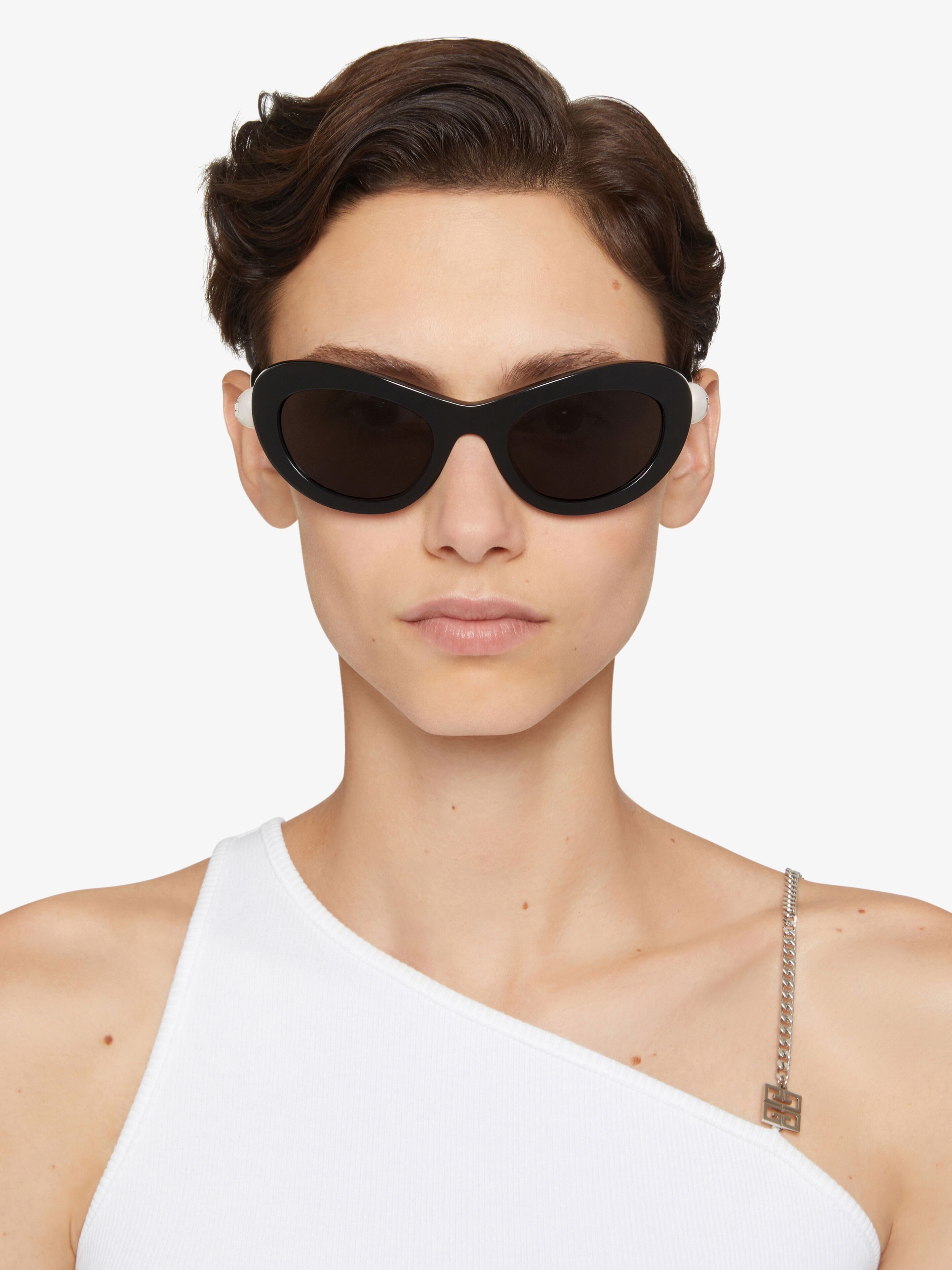 4G PEARL SUNGLASSES IN ACETATE WITH CRYSTALS - 3