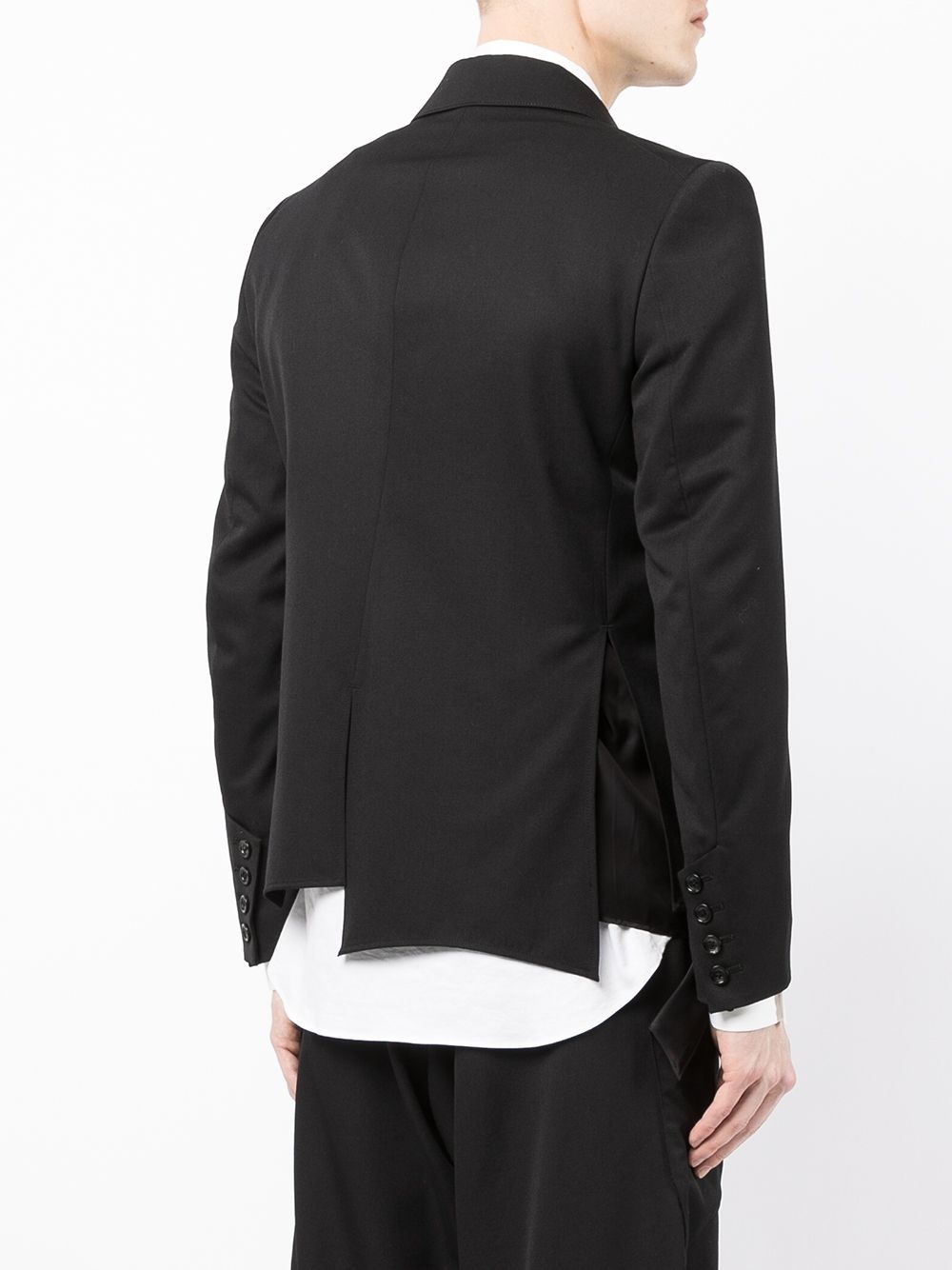 asymmetric single-breasted blazer - 4