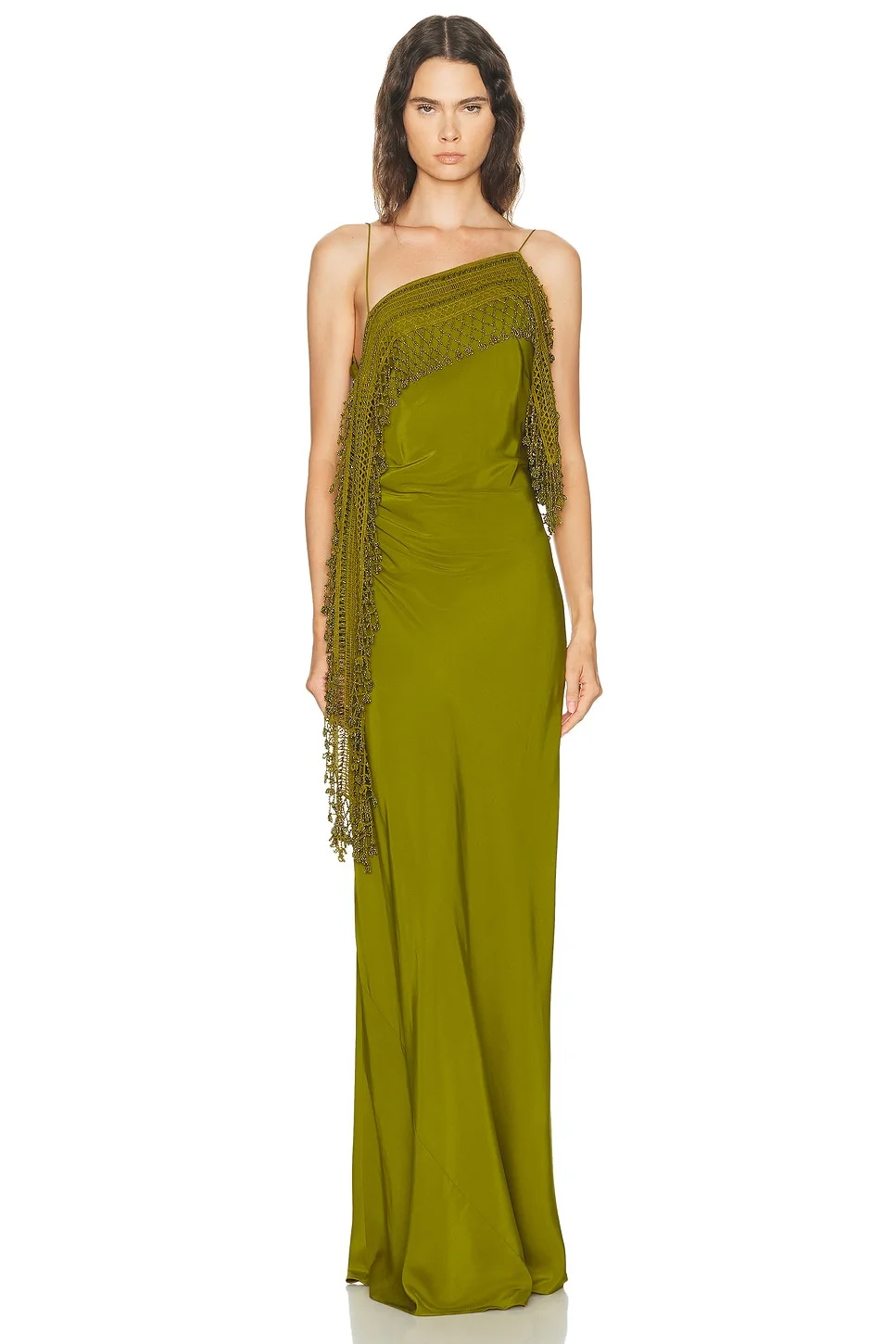 Droplet Bead Crochet Trimmed Cami Dress - 1