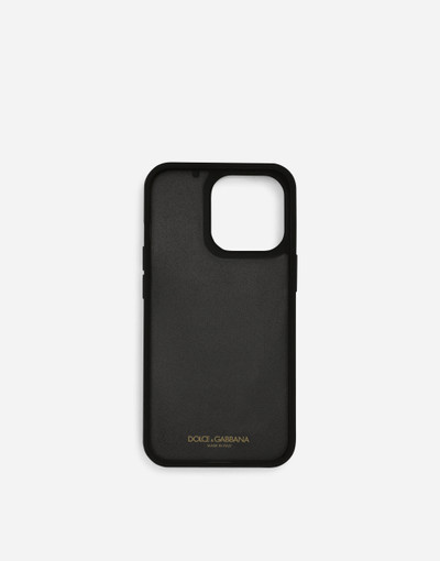 Dolce & Gabbana Calfskin iPhone 13 Pro cover with all-over DG print outlook