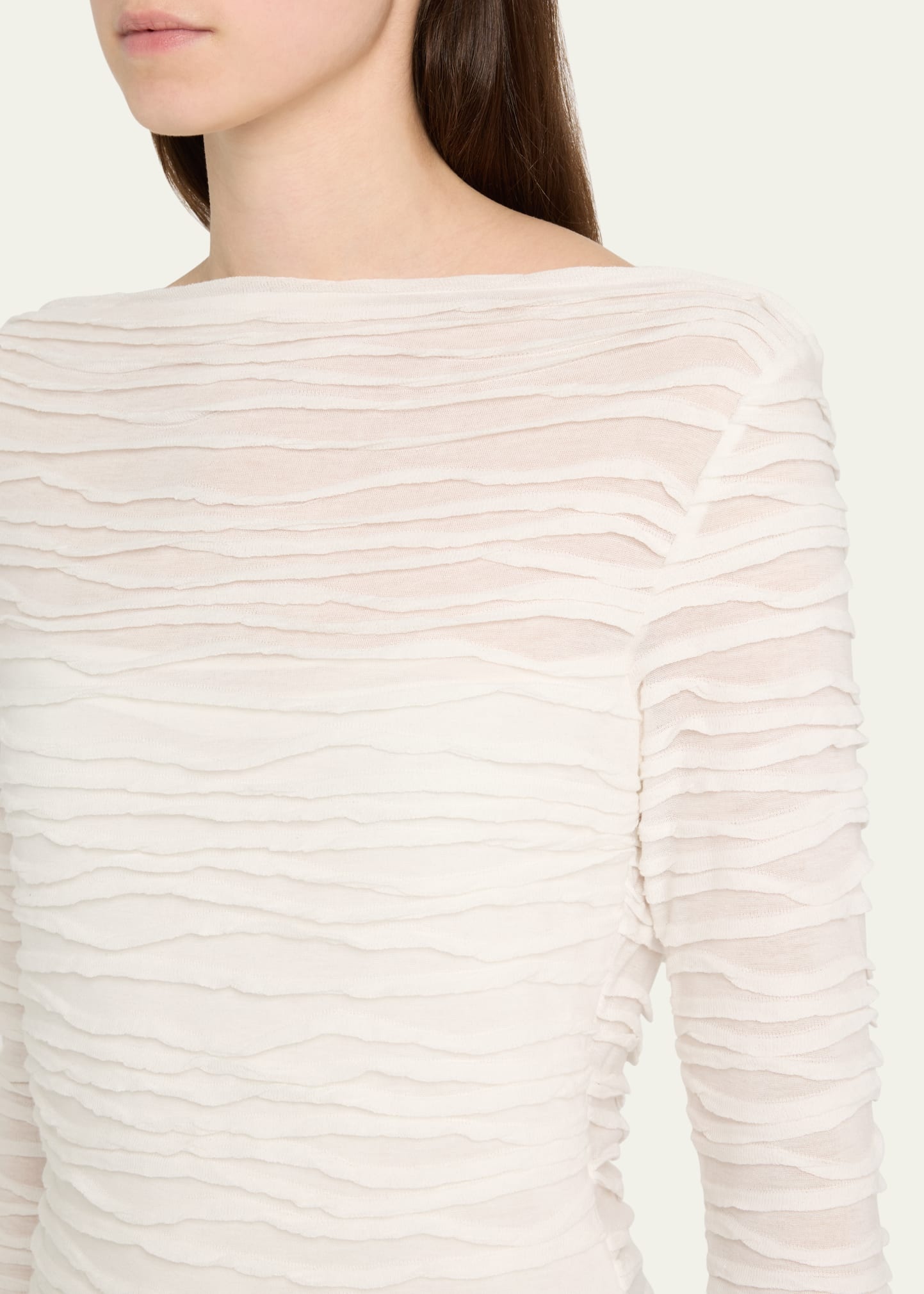 Paloma Long-Sleeve Textured Top - 5