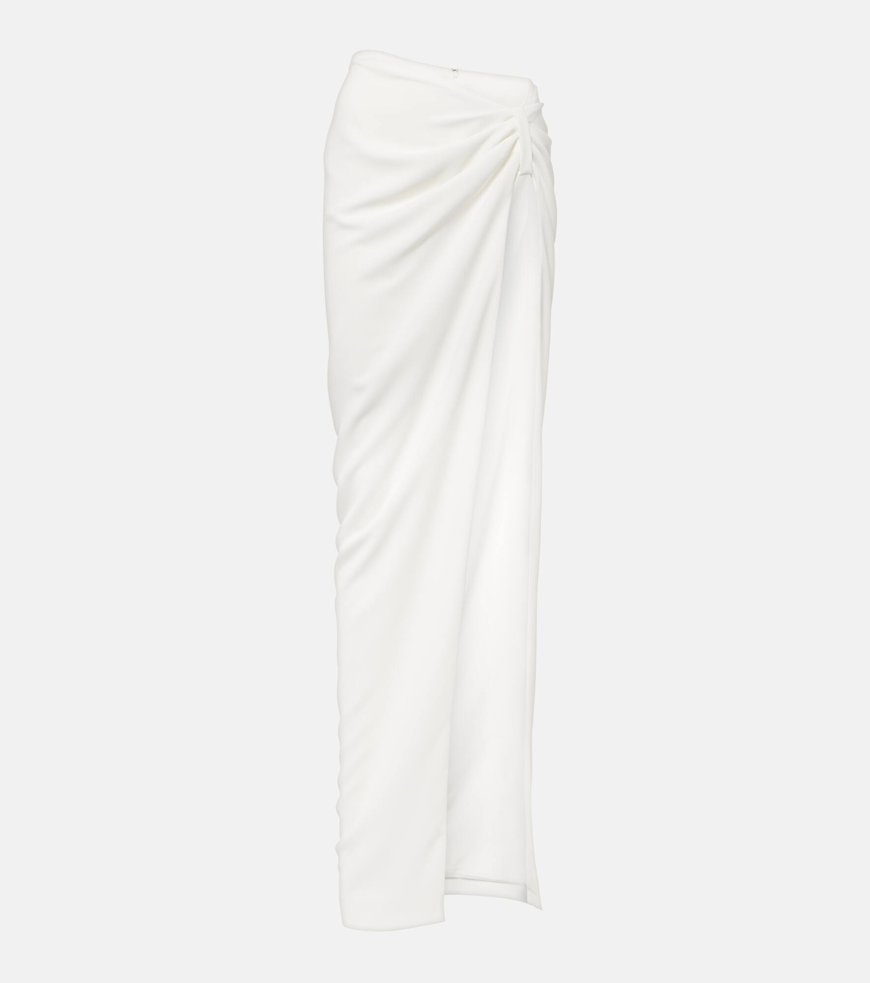 Asymmetric crêpe maxi skirt - 1