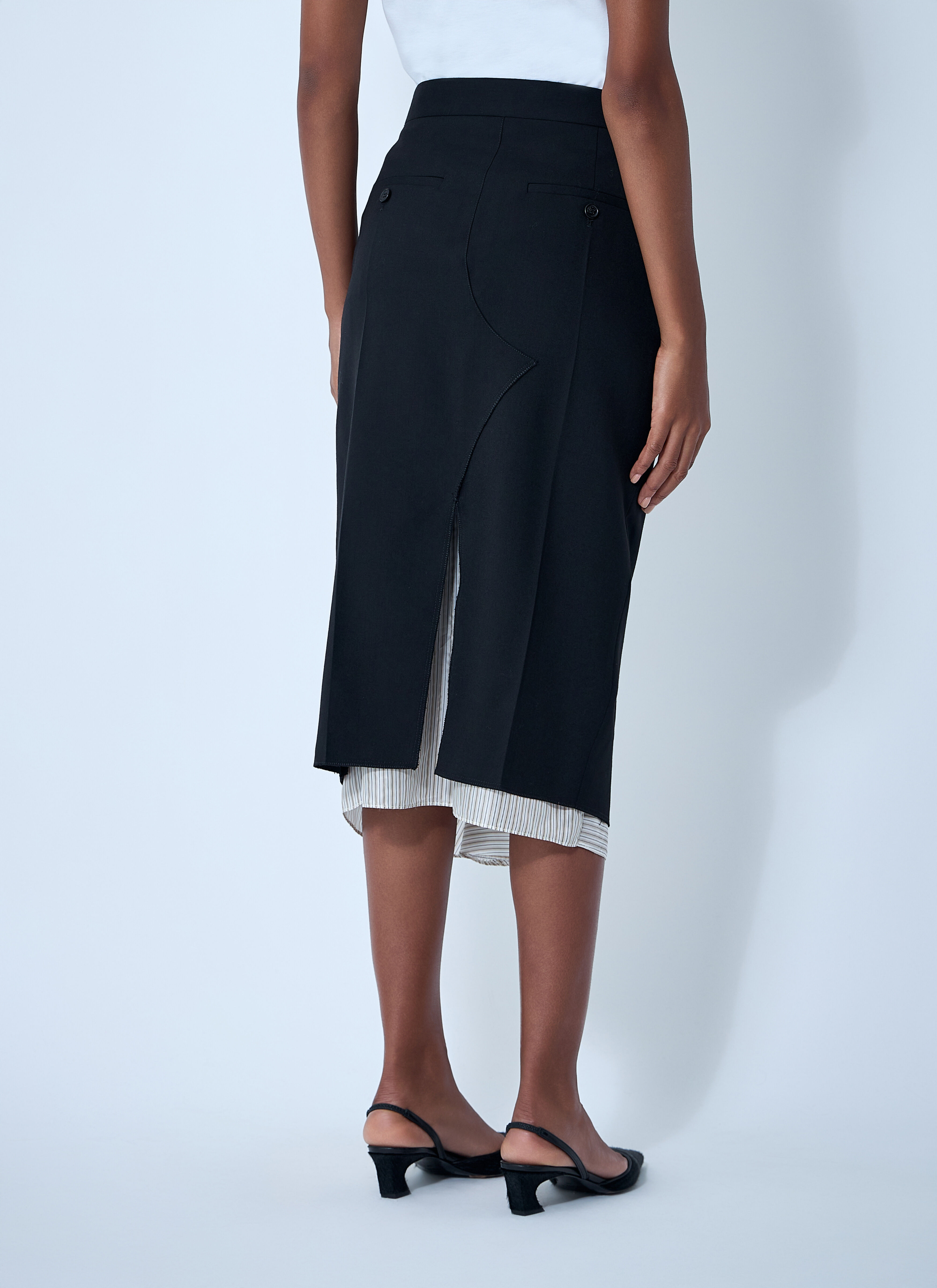Wool Midi Skirt - 4