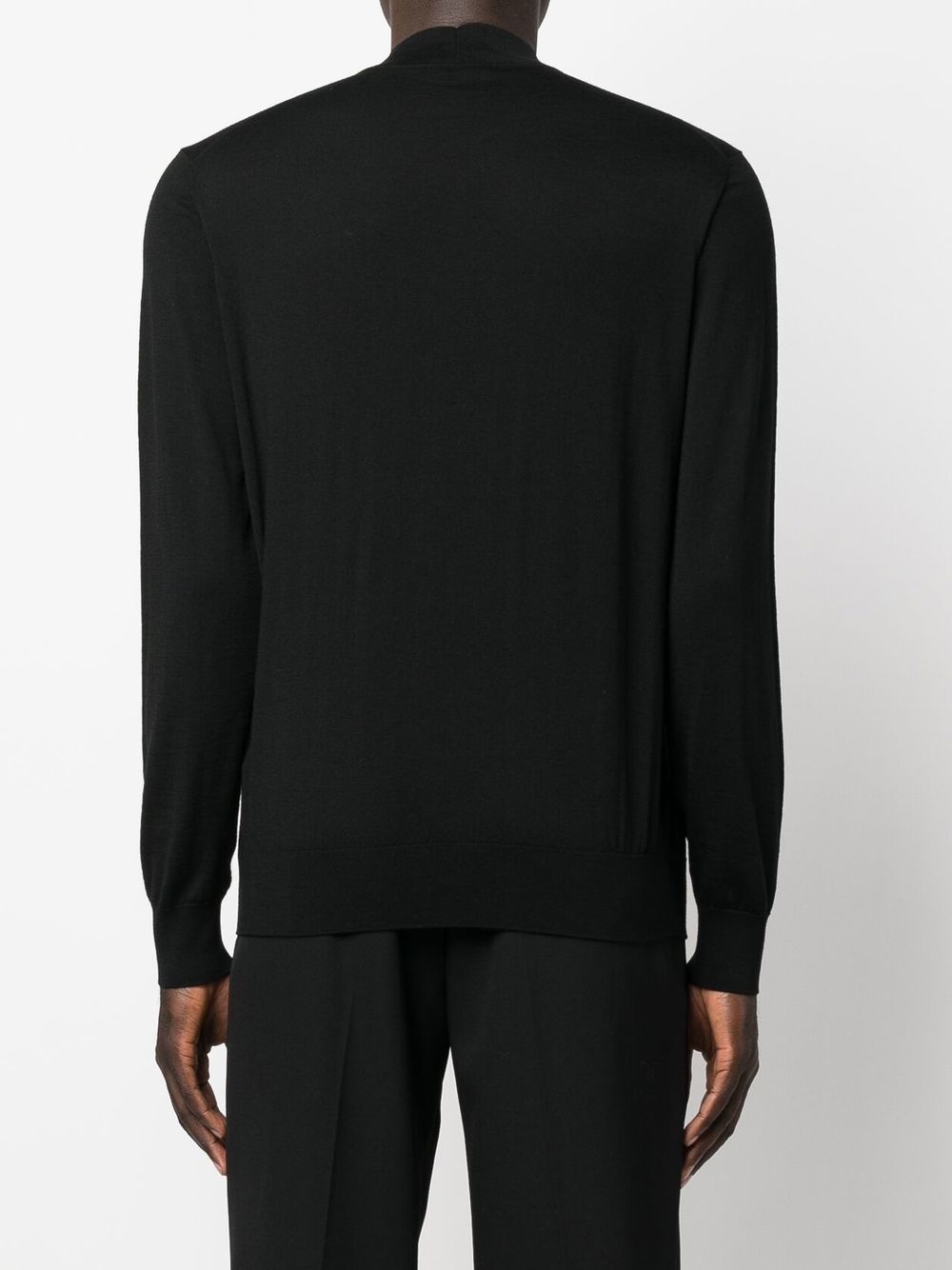 mock-neck virgin wool jumper - 4