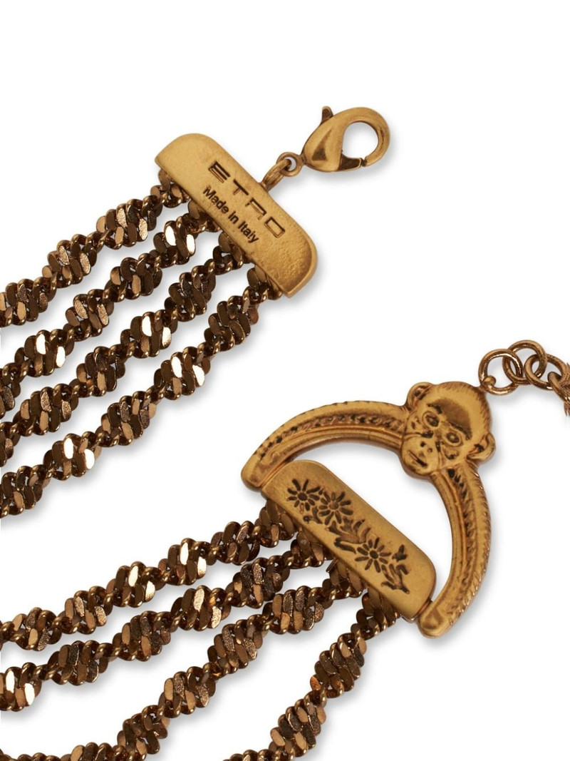 Etro logo engraved woven bracelet outlook