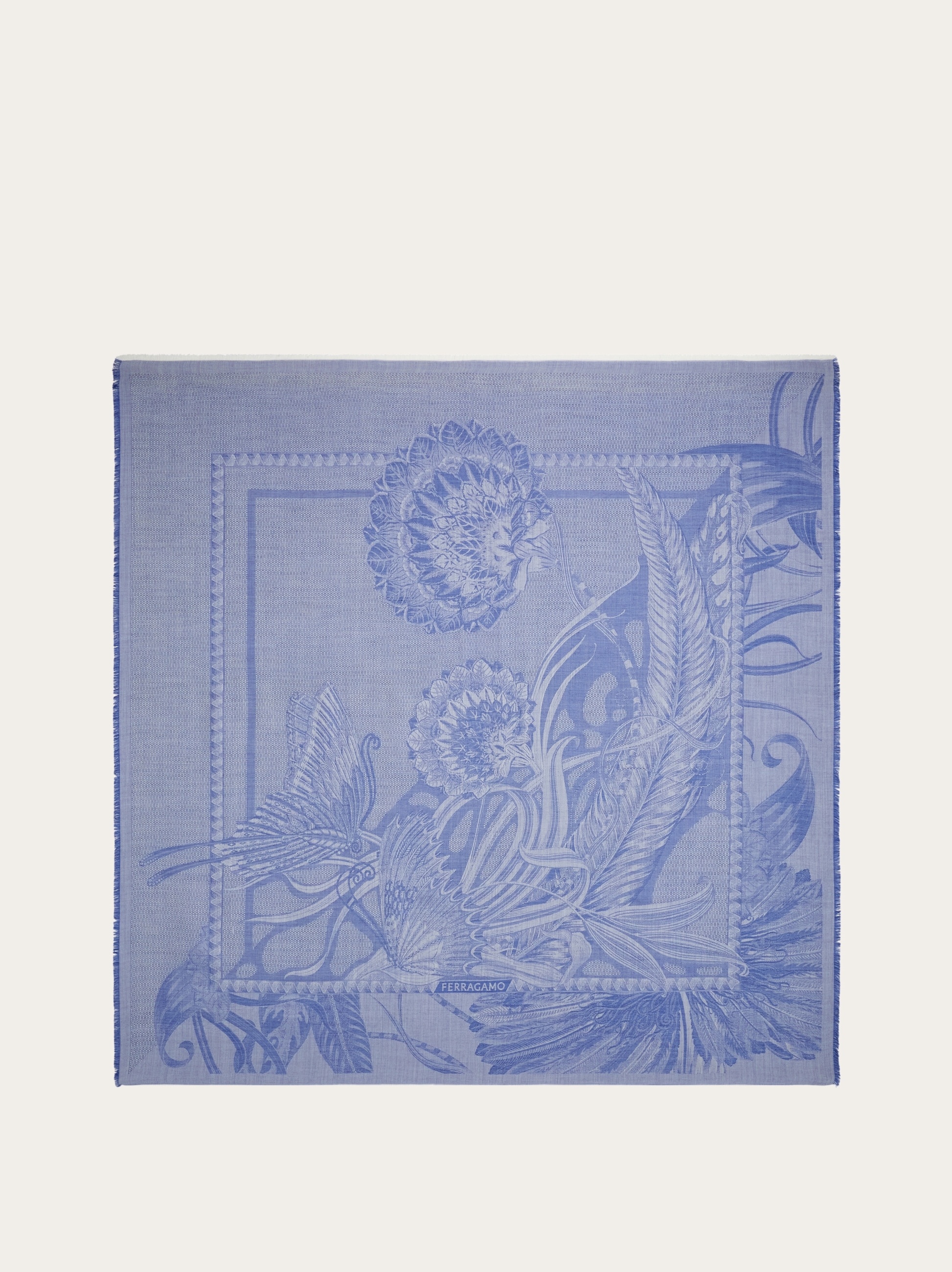 Silk and cashmere stole - 1