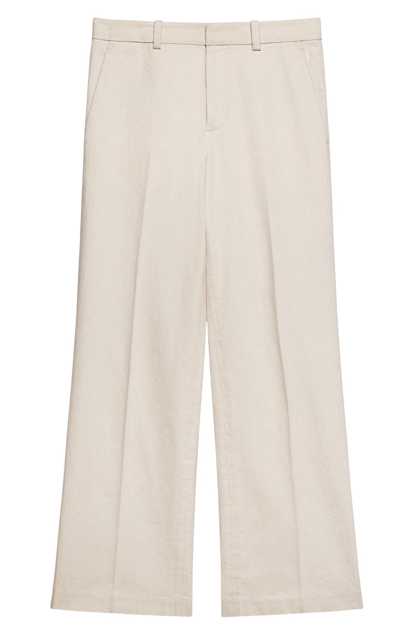 Helmut Lang Organic Cotton Straight Leg Pants in Ecru - 4