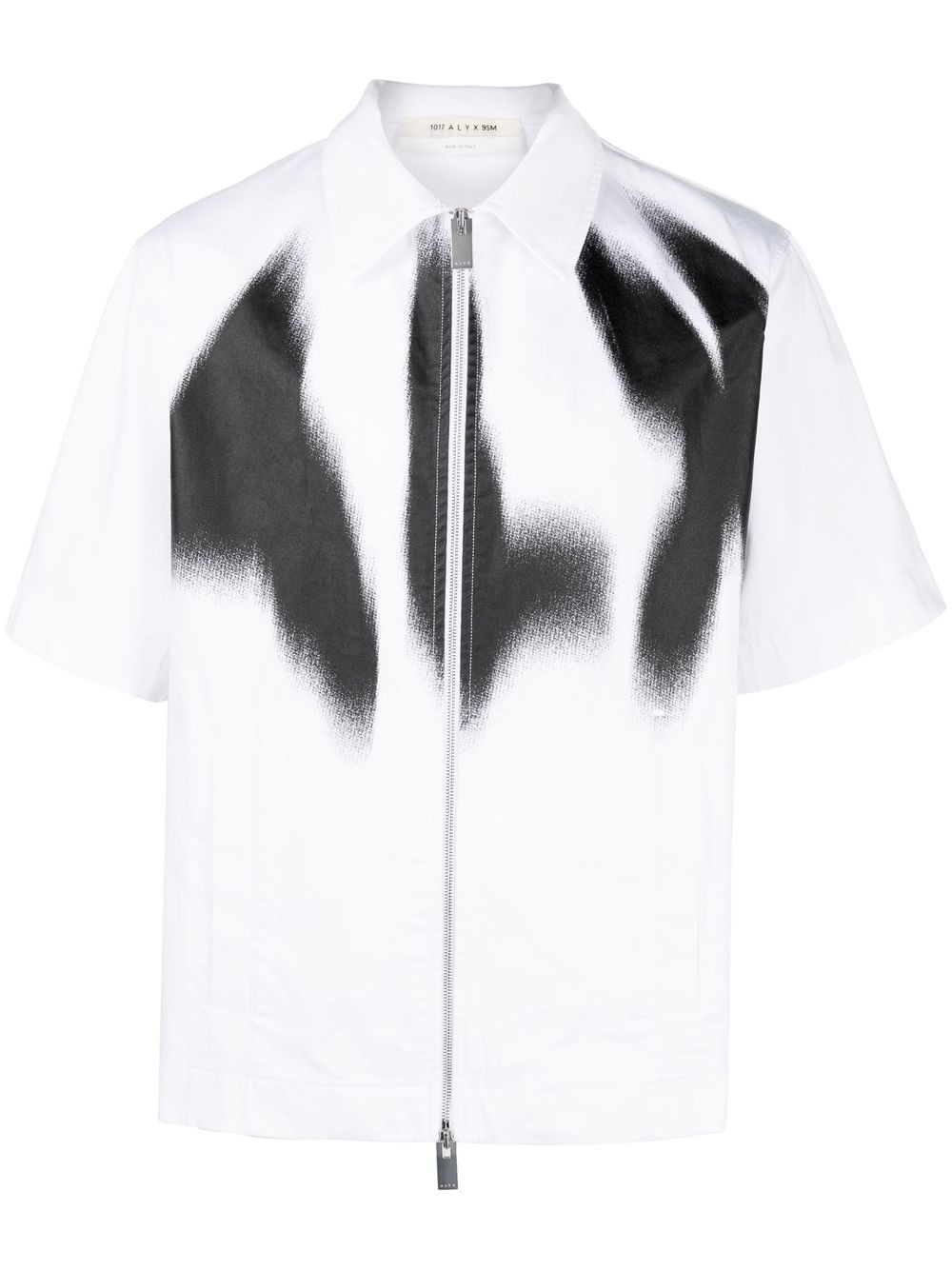 spray-paint zip-front shirt - 1