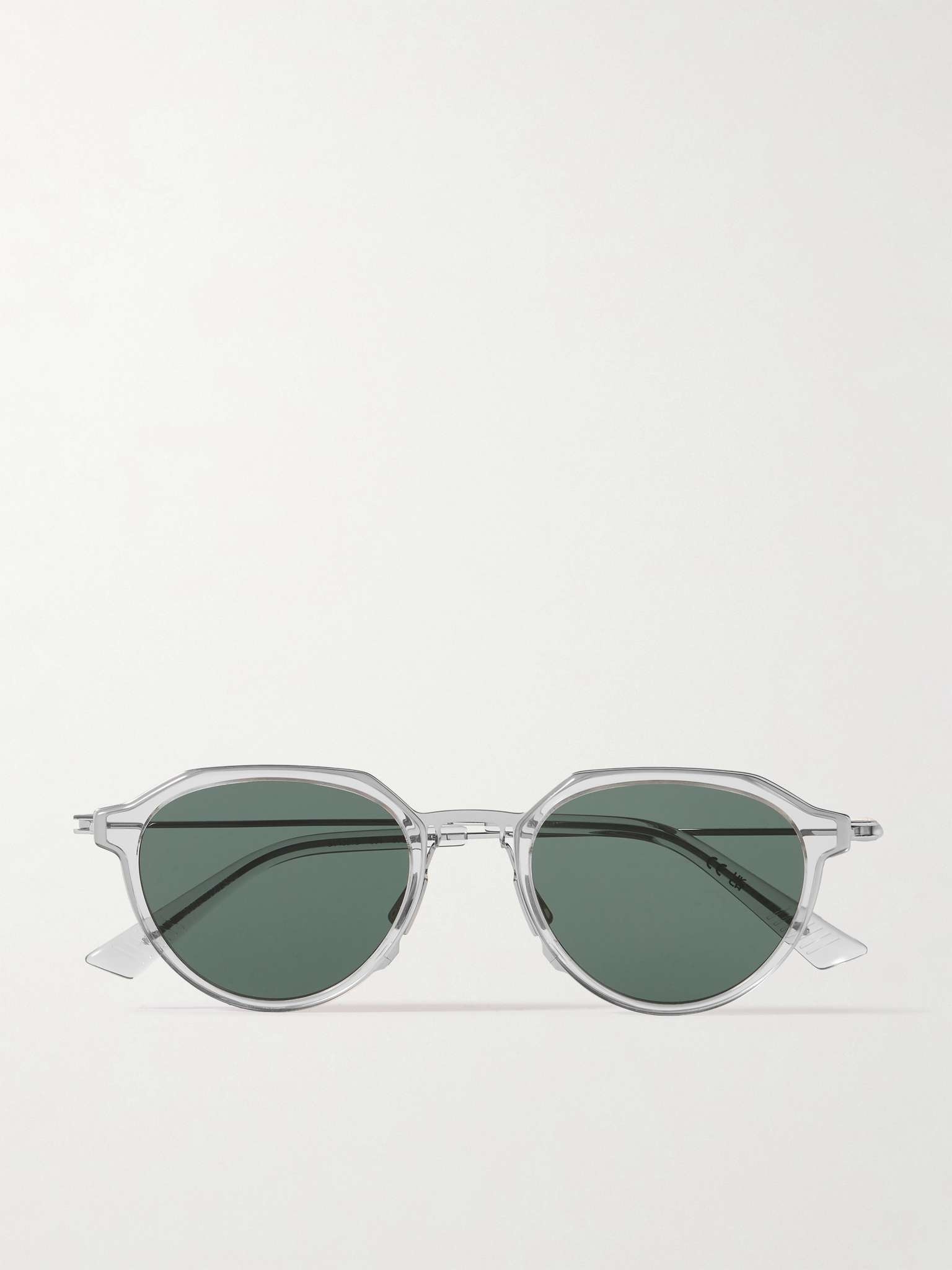 Ultrathin Panthos Round-Frame Acetate and Silver-Tone Sunglasses - 1