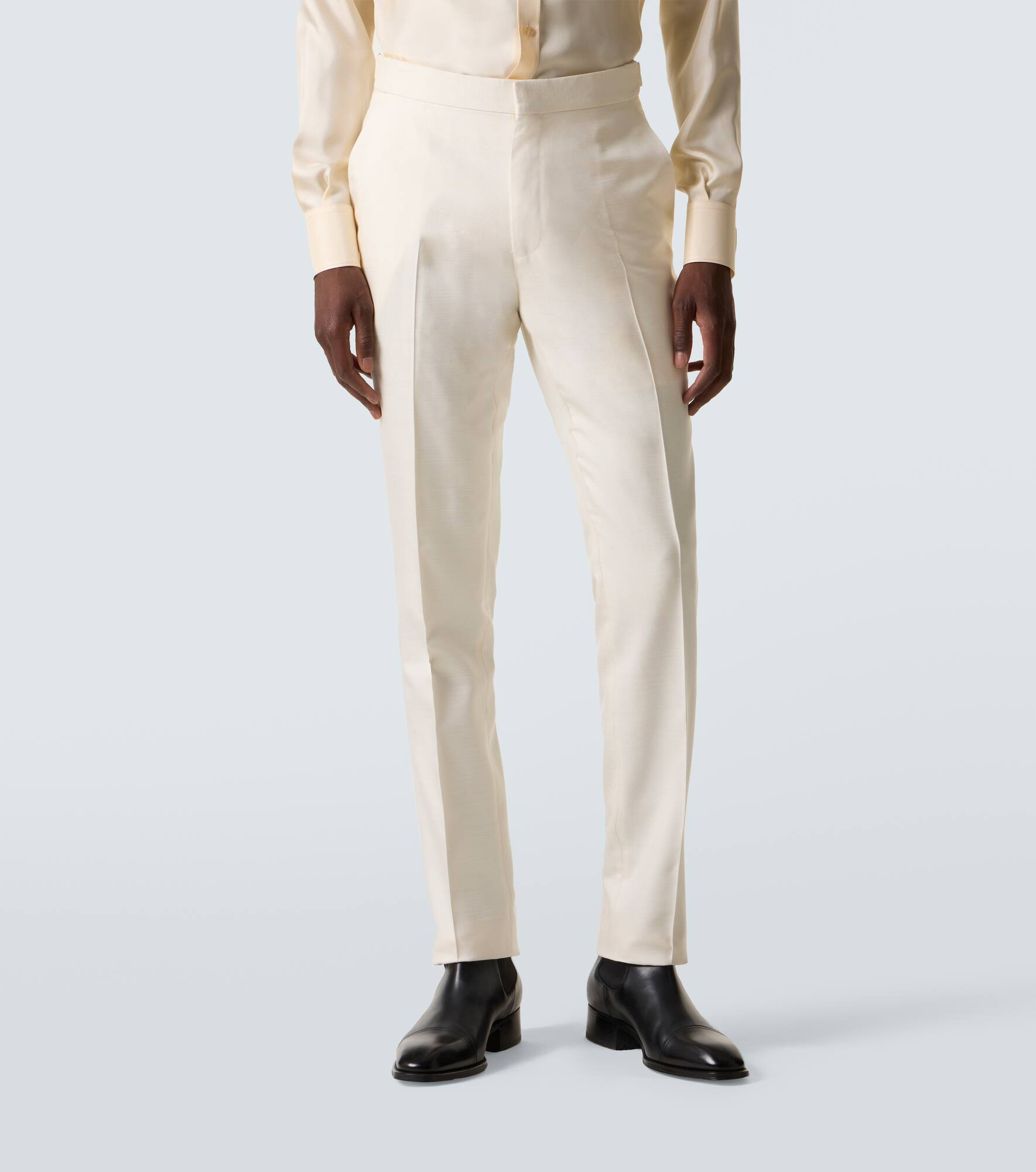 Silk slim pants - 3