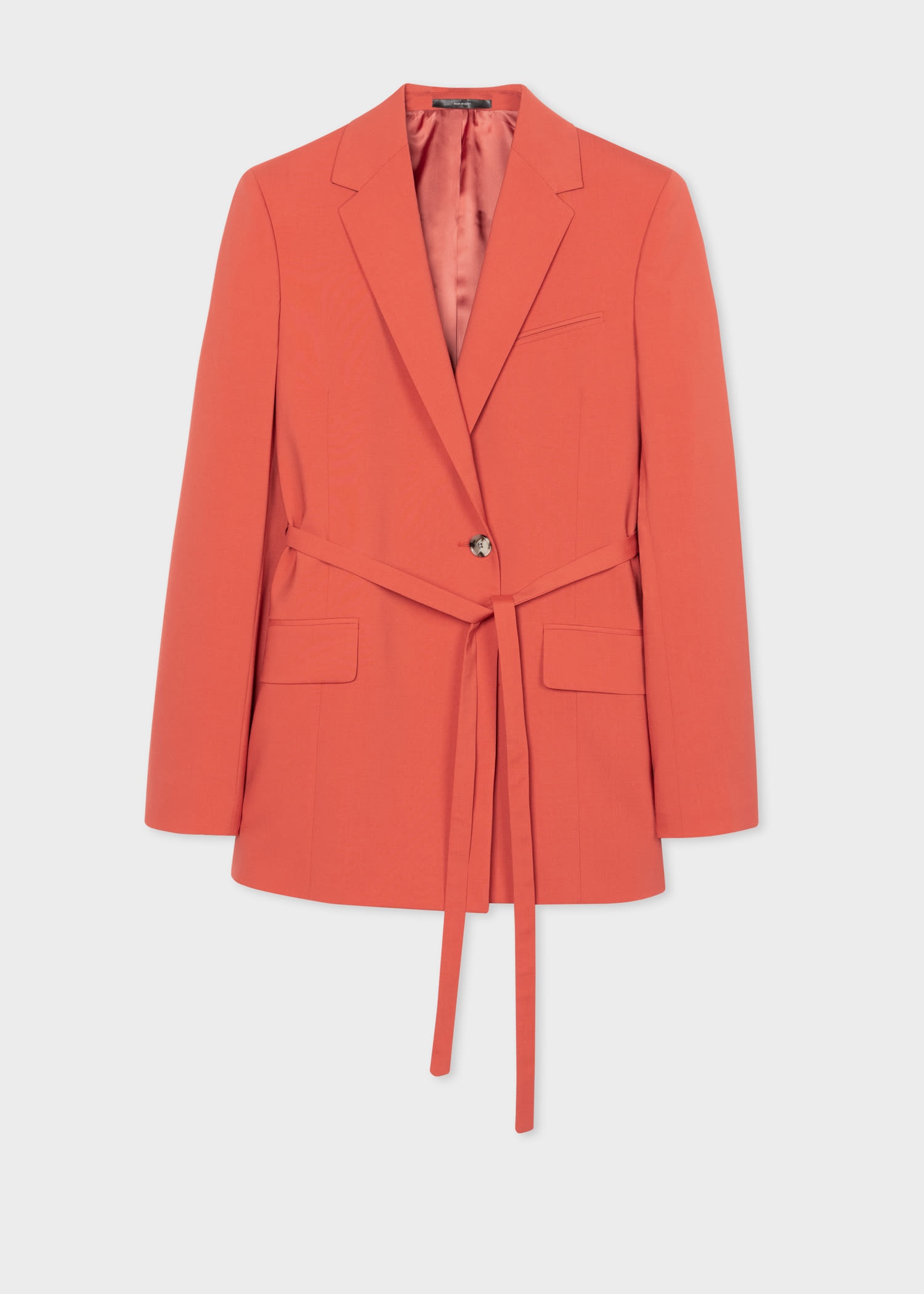 Stretch-Wool Wrap Blazer - 1