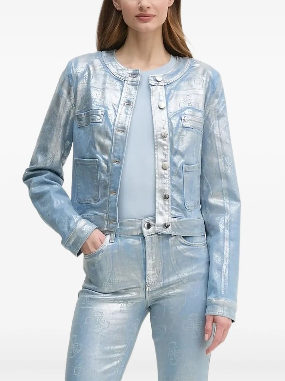 logo-motif bomber jacket - 1