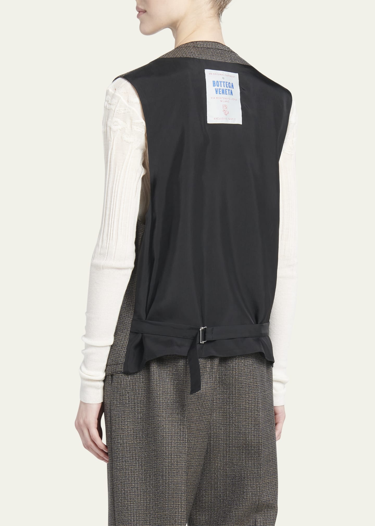 Classic Wool Houndstooth Vest - 3