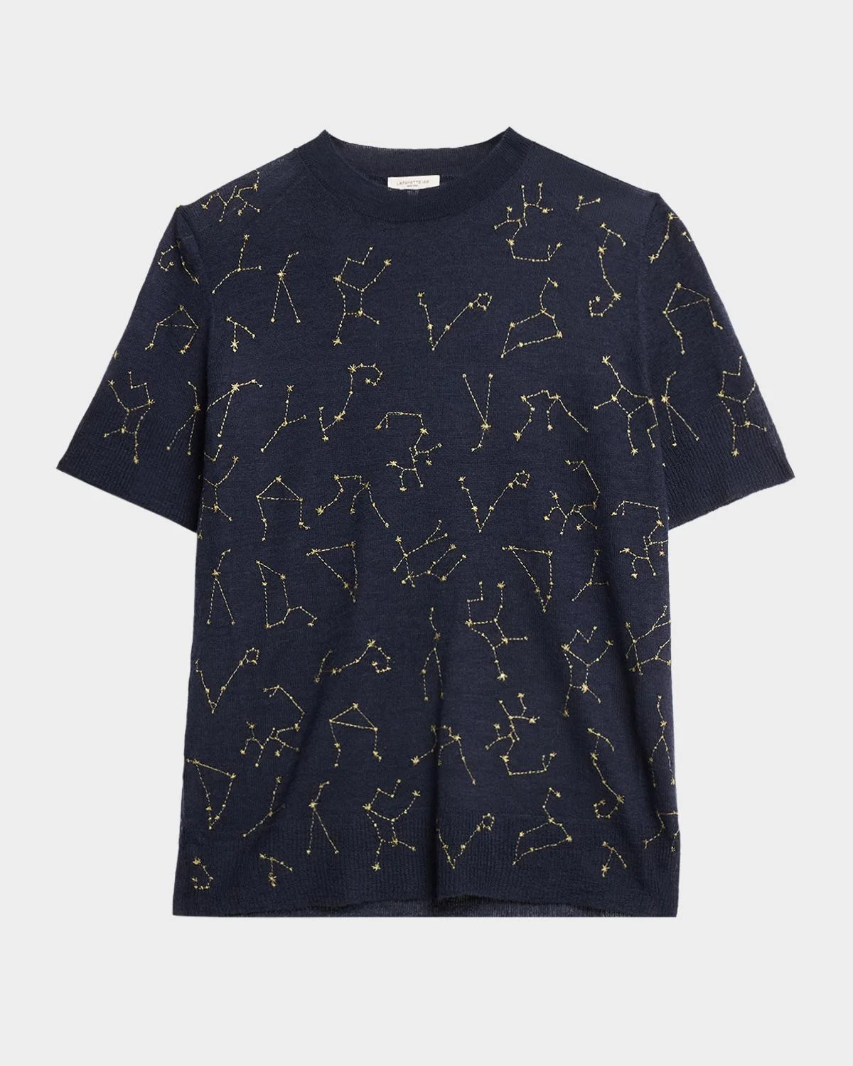 Constellation-Embroidered Cashmere Sweater - 1