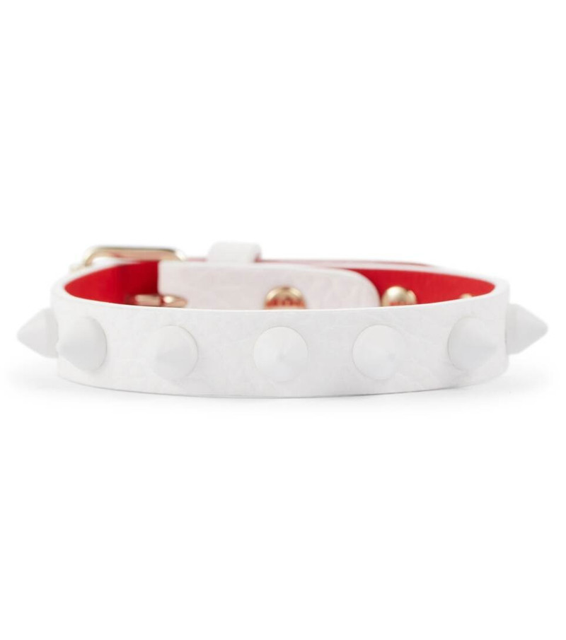 Christian Louboutin Loubilink embellished leather bracelet outlook