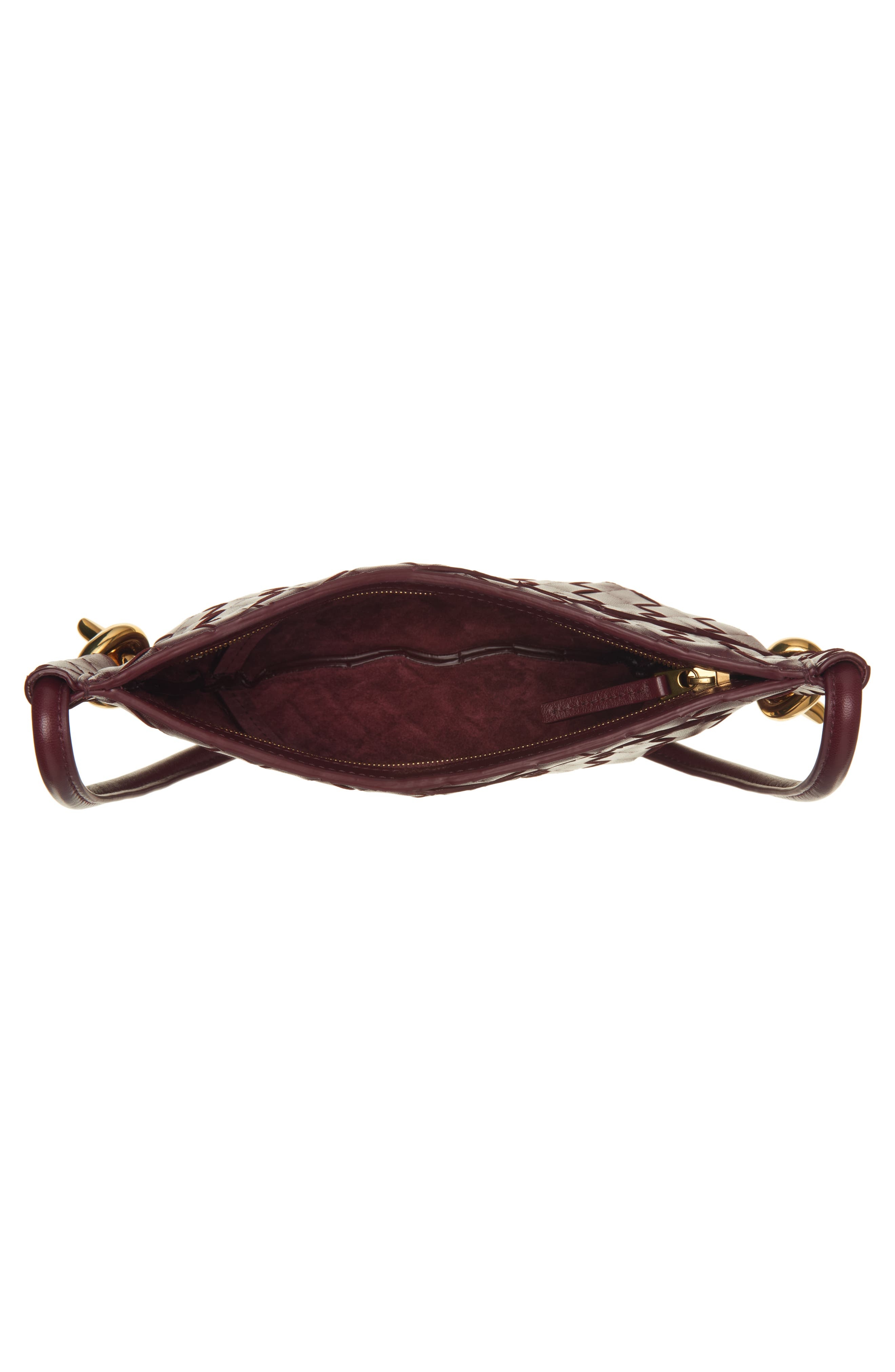 Bottega Veneta Mini Solstice Intrecciato Leather Hobo Bag in 2250 Barolo-M Brass at Nordstrom - 4