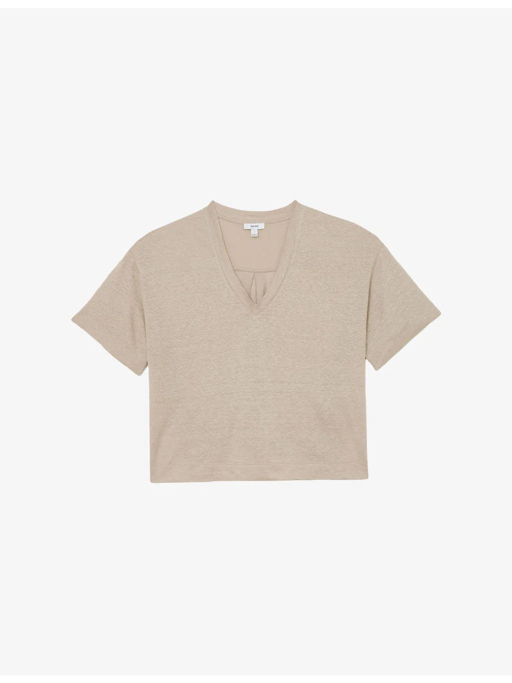 Ember V-Neck Relaxed-Fit Linen T-Shirt - 1