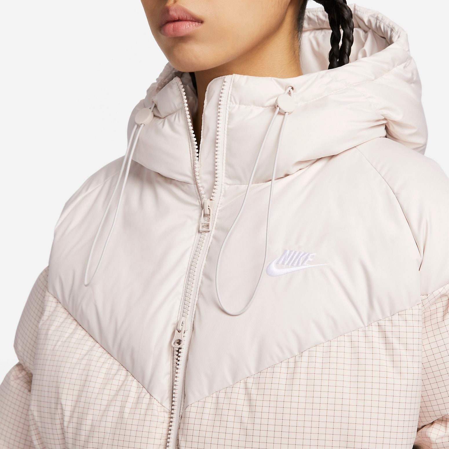(WMNS) Nike THERMA-FIT Loose Casual Long Down Jacket 'Off White' FD8213-104 - 2