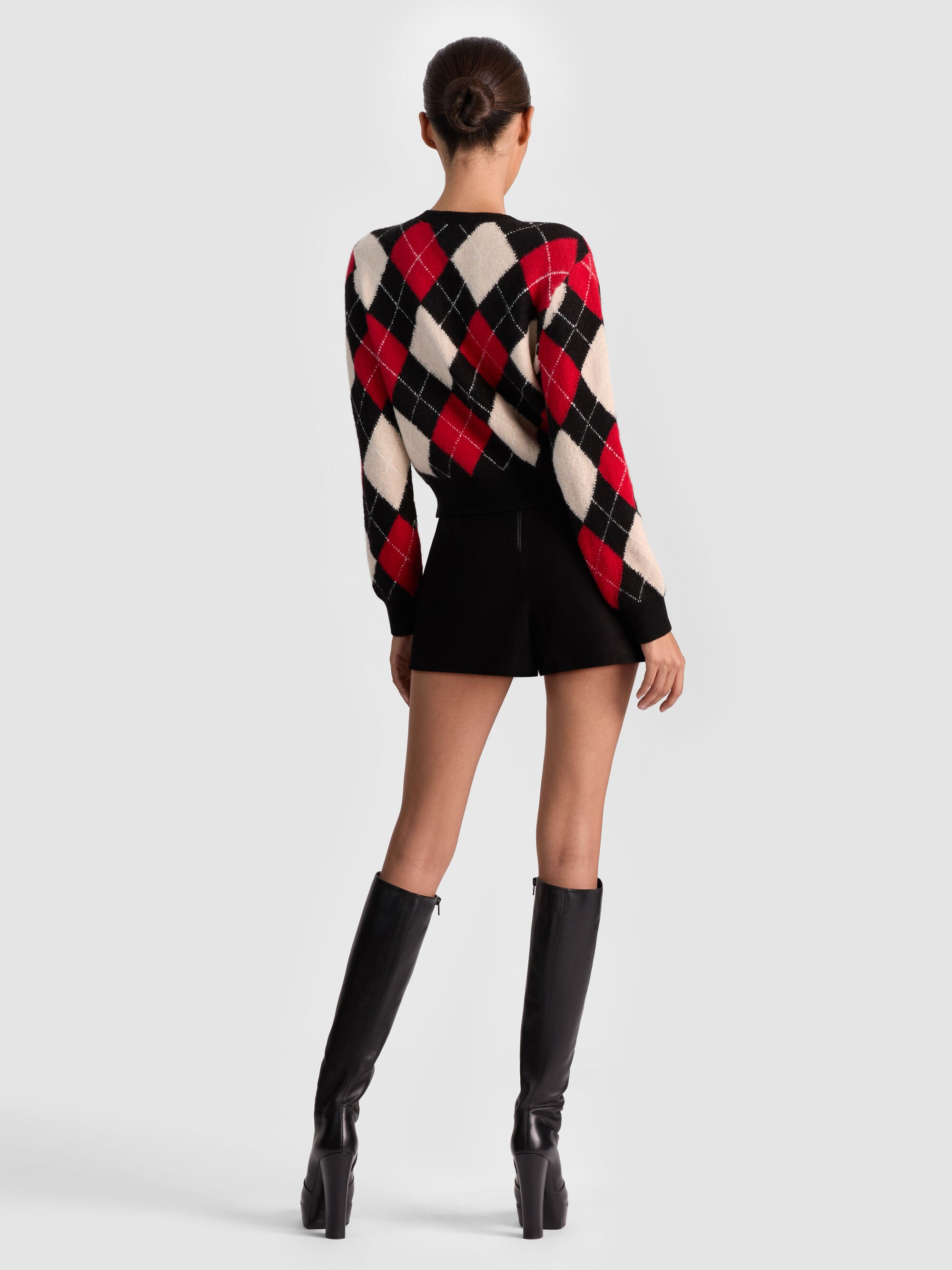 CAROLEE ARGYLE CARDIGAN - 5