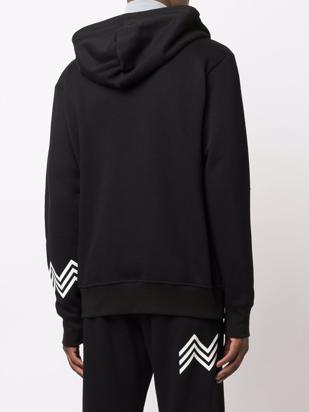 zigzag jersey zip-up hoodie - 4